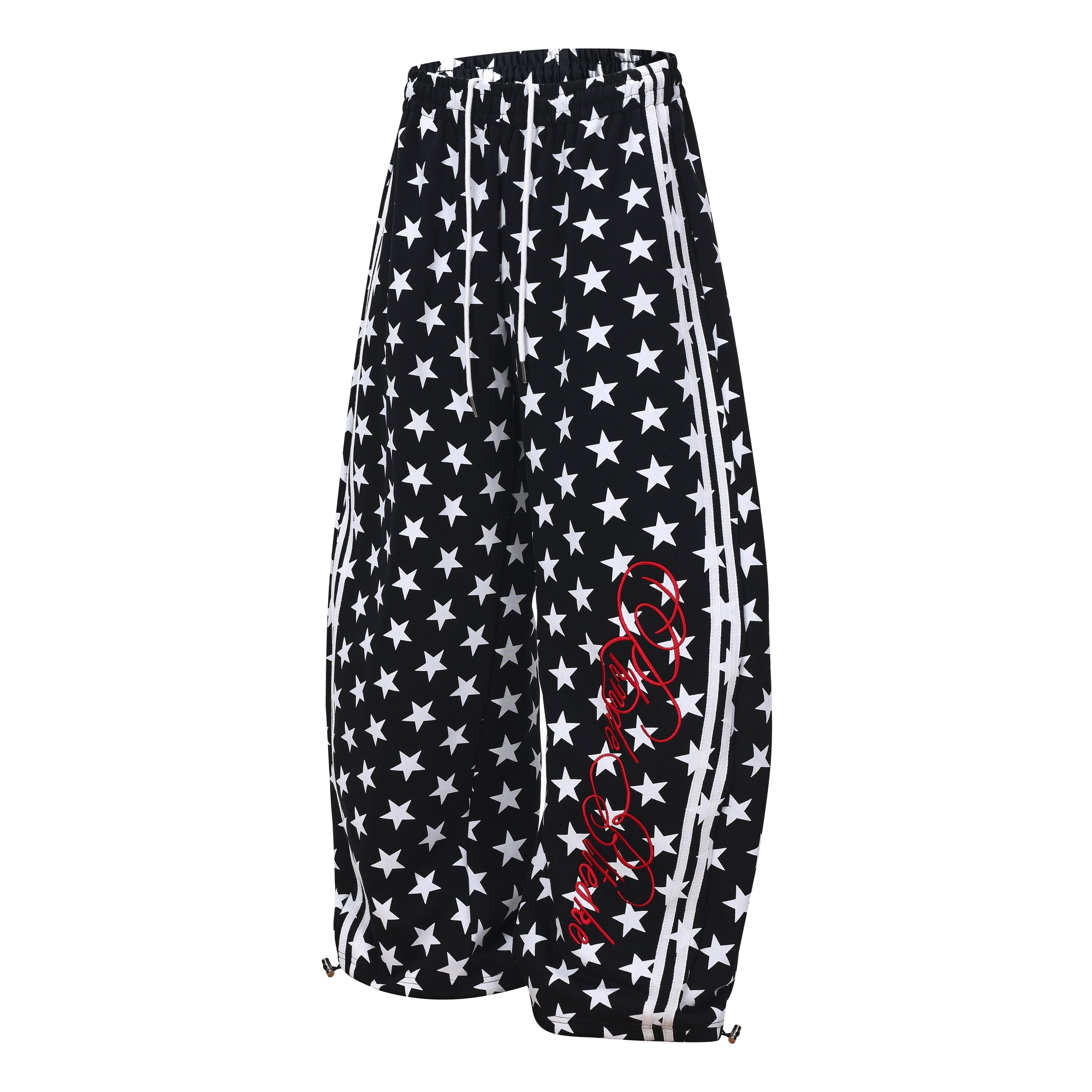Omirad Star Print Wide-Leg Sweatpants | Y2K Streetwear