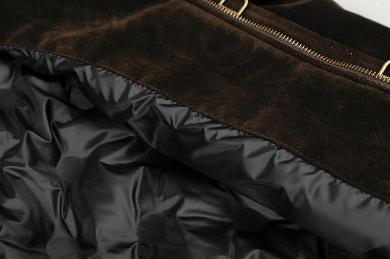 Omirad Embroidered Suede Metal Clasp Bomber Jacket