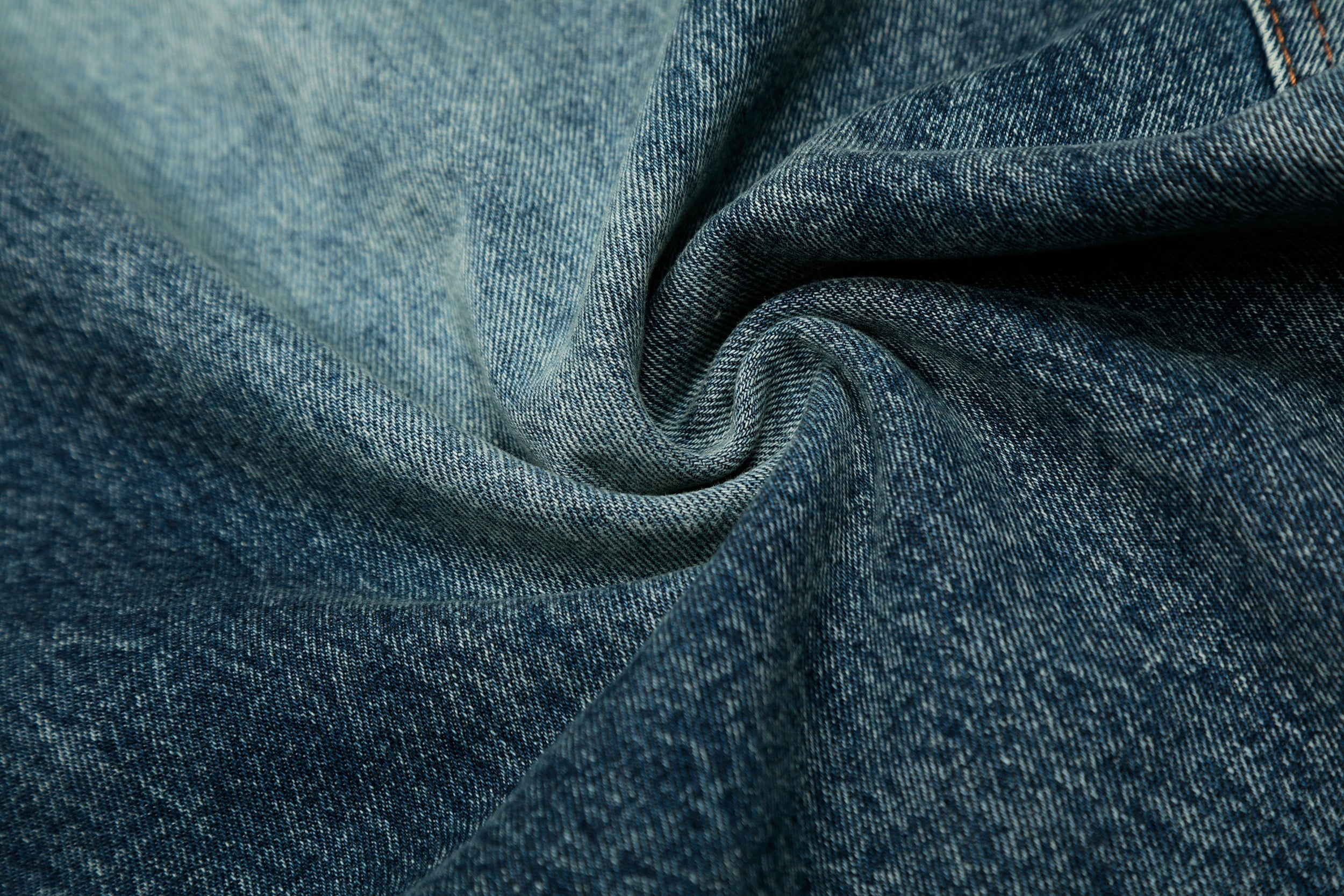 Pearl-Stud Barrel Jeans | Vintage Wash Wide-Leg Denim