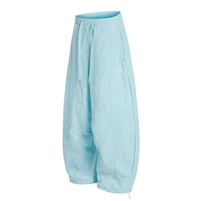 Pastel Nylon Stacked Balloon Pants | Streetwear Trousers