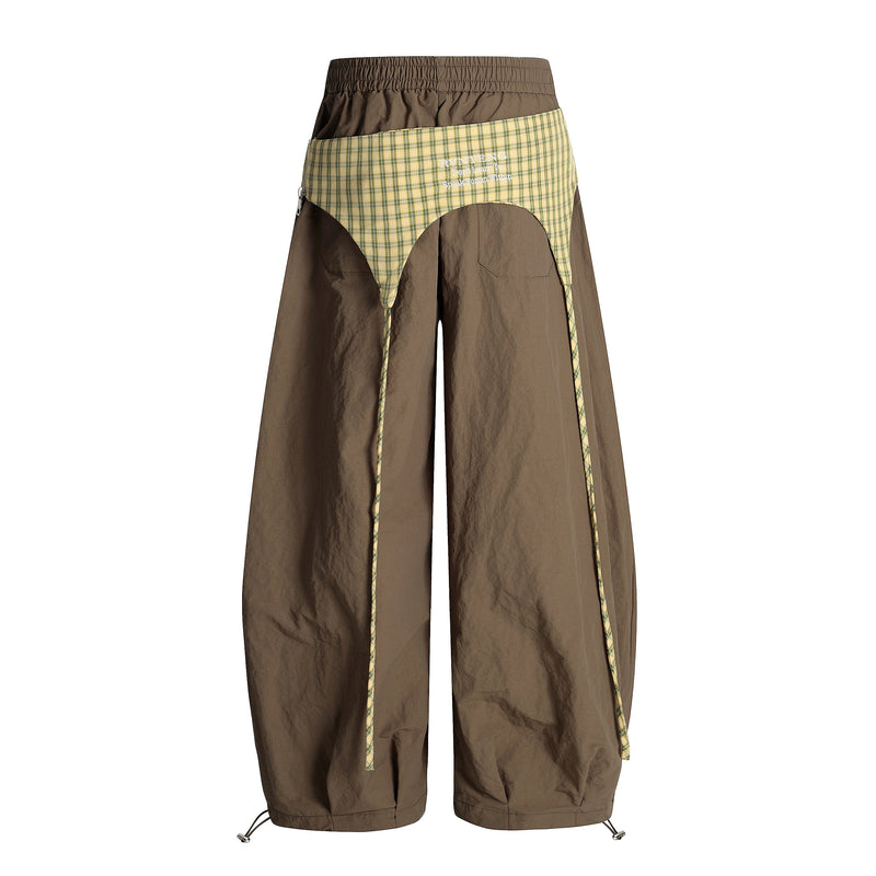 Omirad Layered Patchwork Parachute Pants | Wide-Leg Y2K