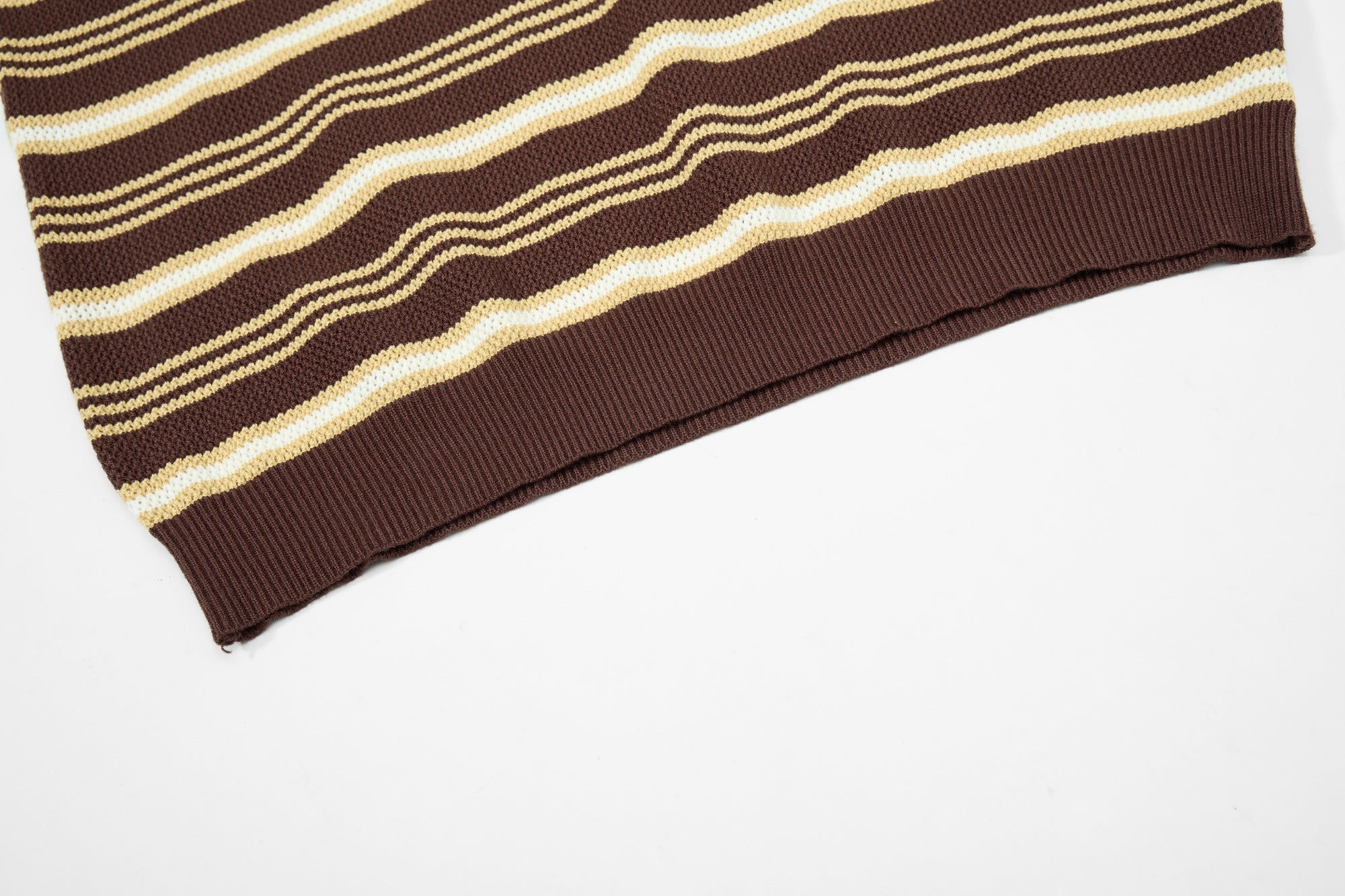 Omirad Retro Stripe Knit Polo | Vintage Collegiate Cotton Polo