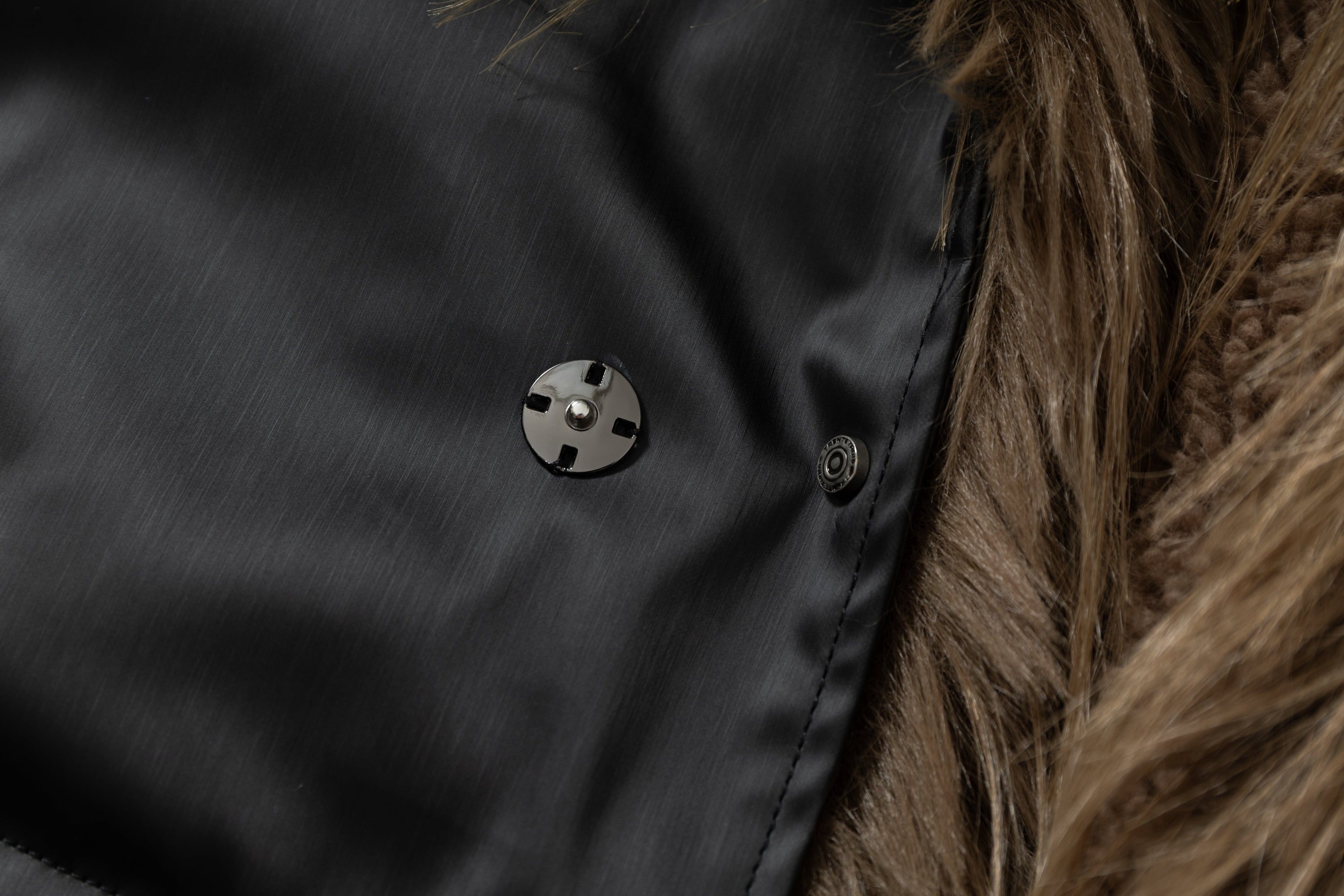 Omirad Faux-Leather Fur Trim Cropped Bomber Jacket