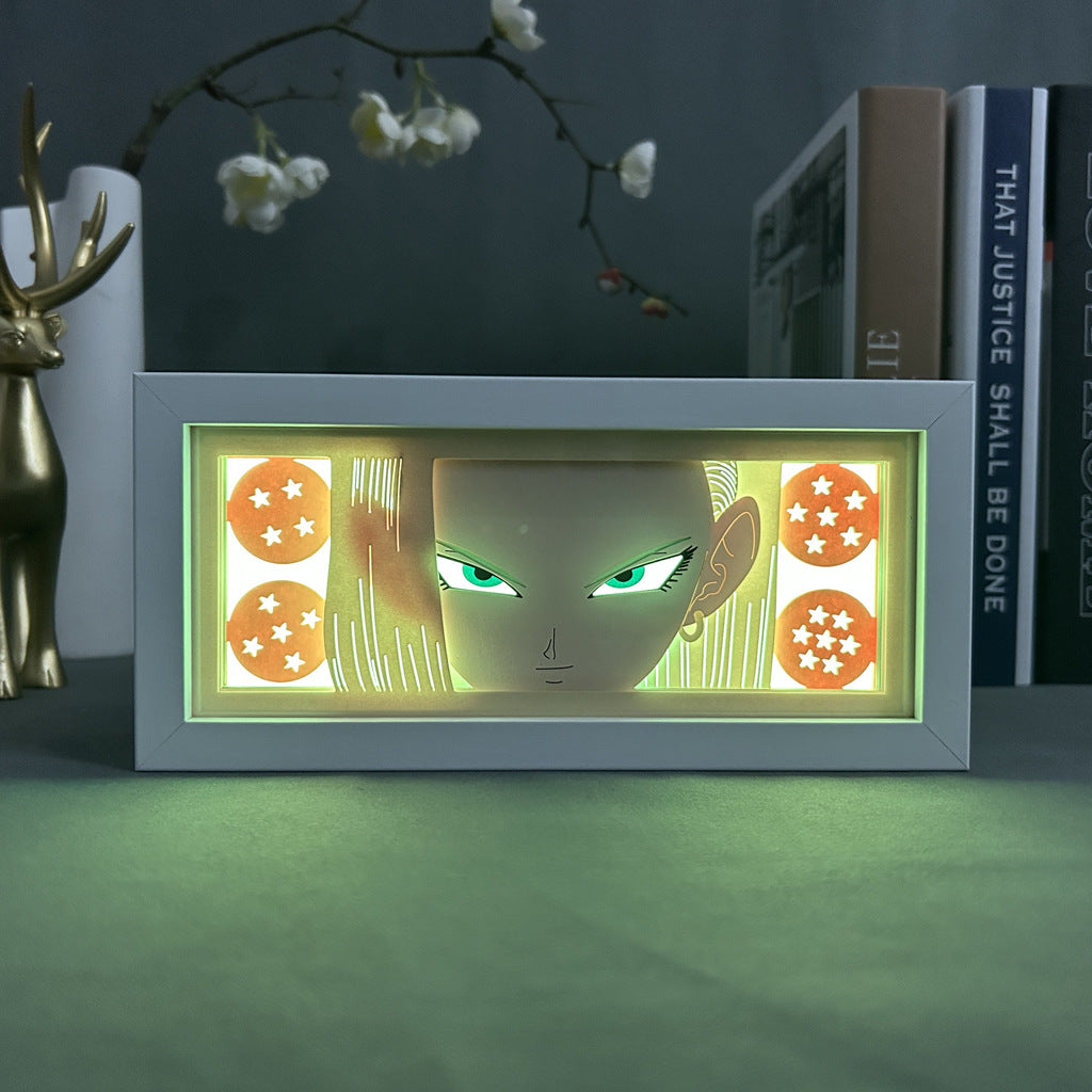 The Seakoff Android 17 Dragon Ball 3D LED Light Box showcases the character&