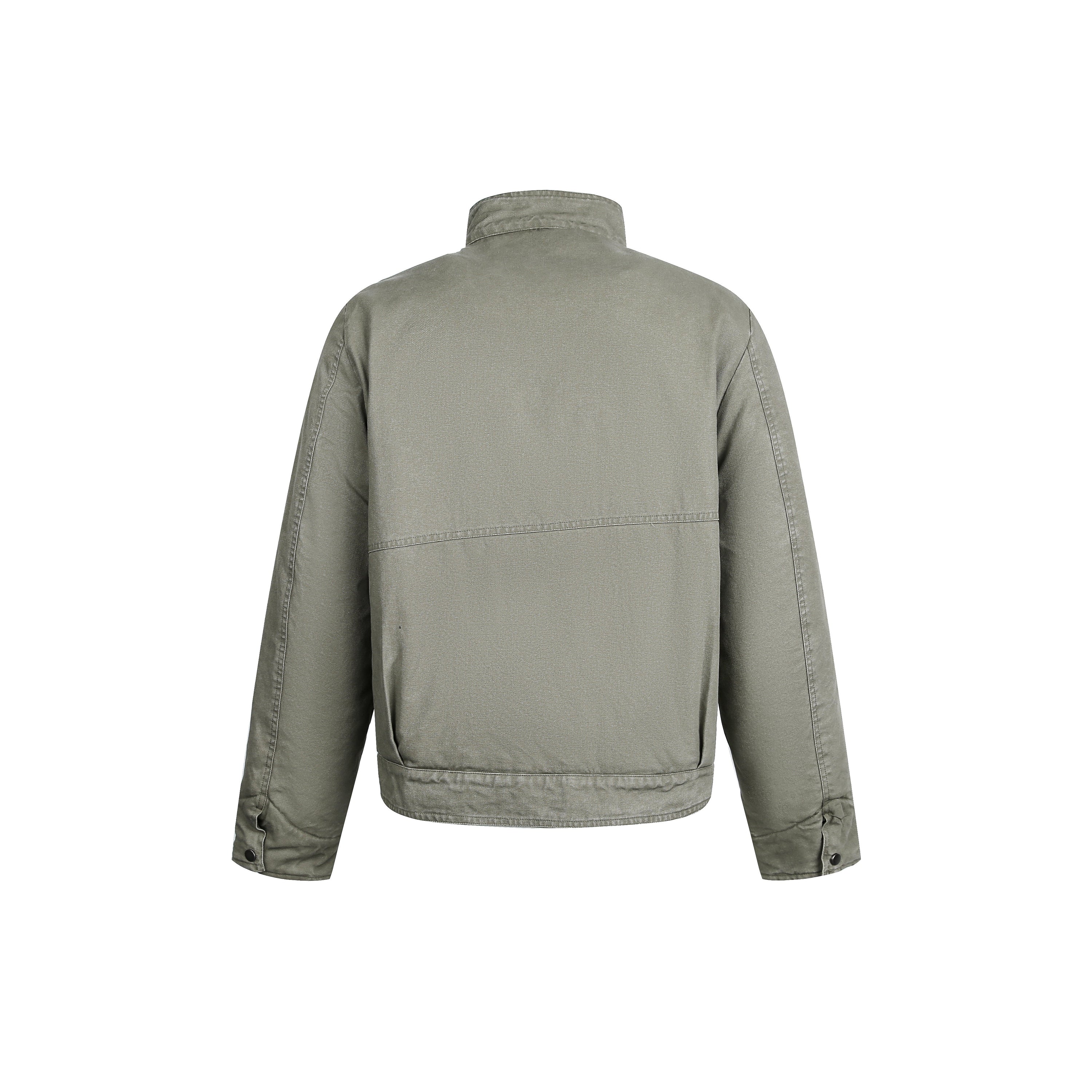 Metal Clasp Utility Jacket | Military-Inspired Cotton Jacket