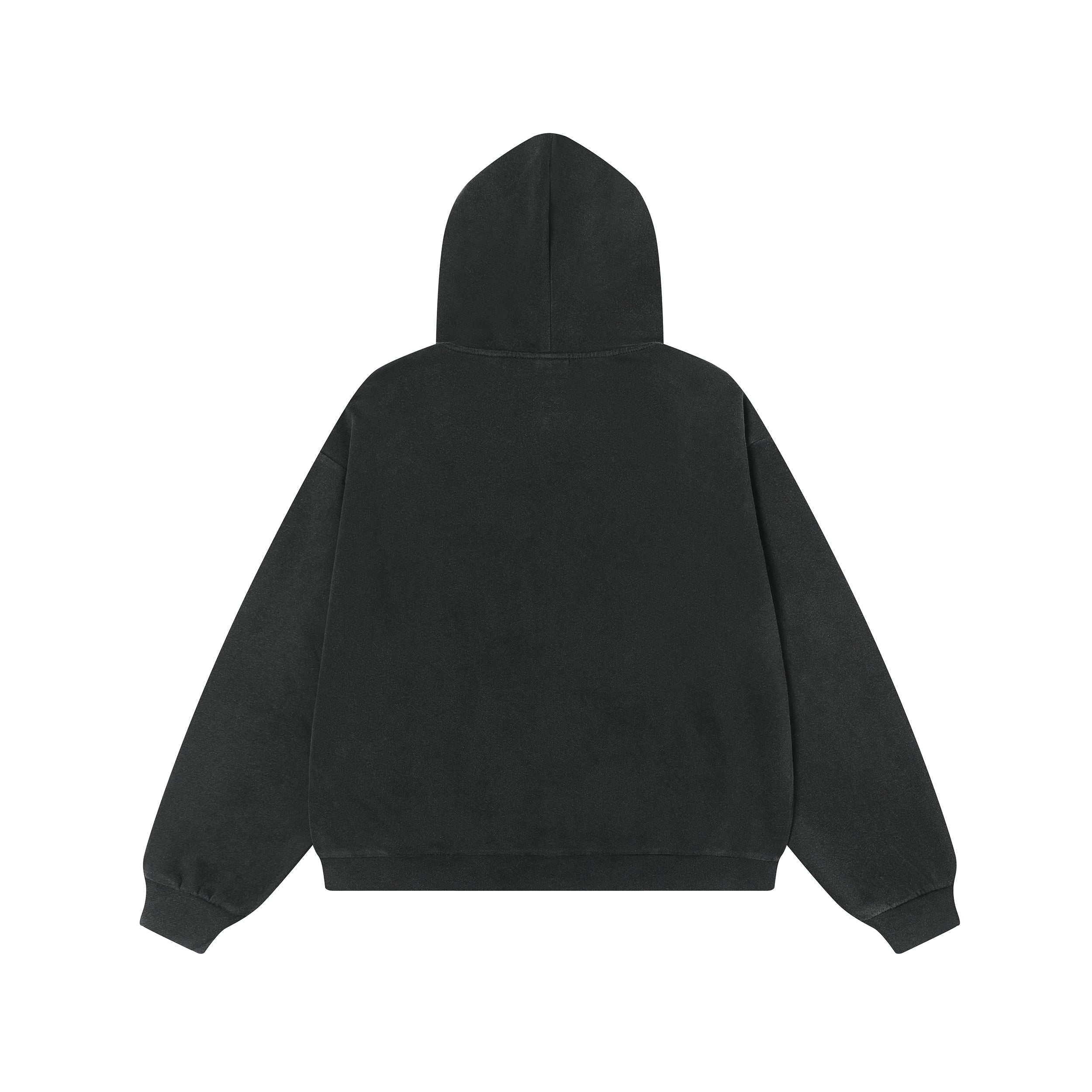Vintage Varsity Badge Zip-Up Hoodie | Distressed Graphic