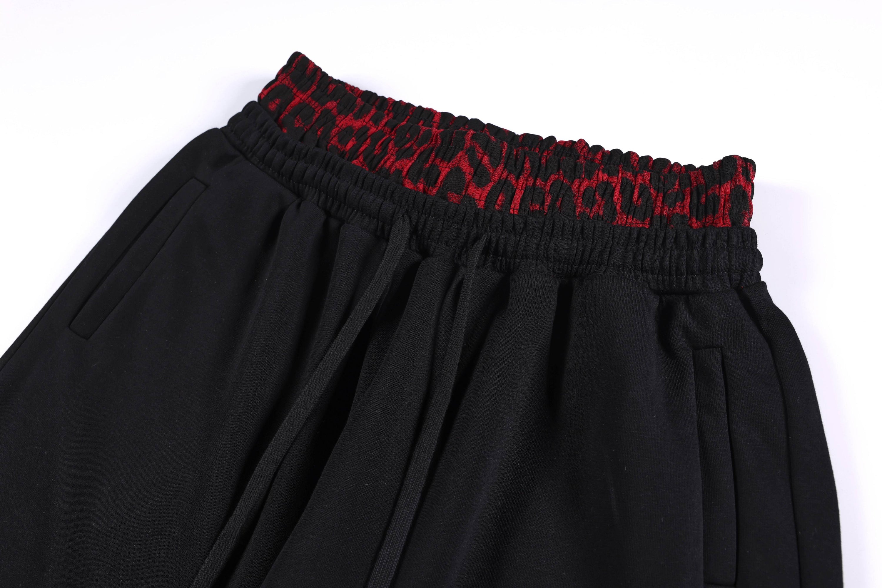 Omirad Leopard Panel Sweatpants | Wide-Leg Streetwear