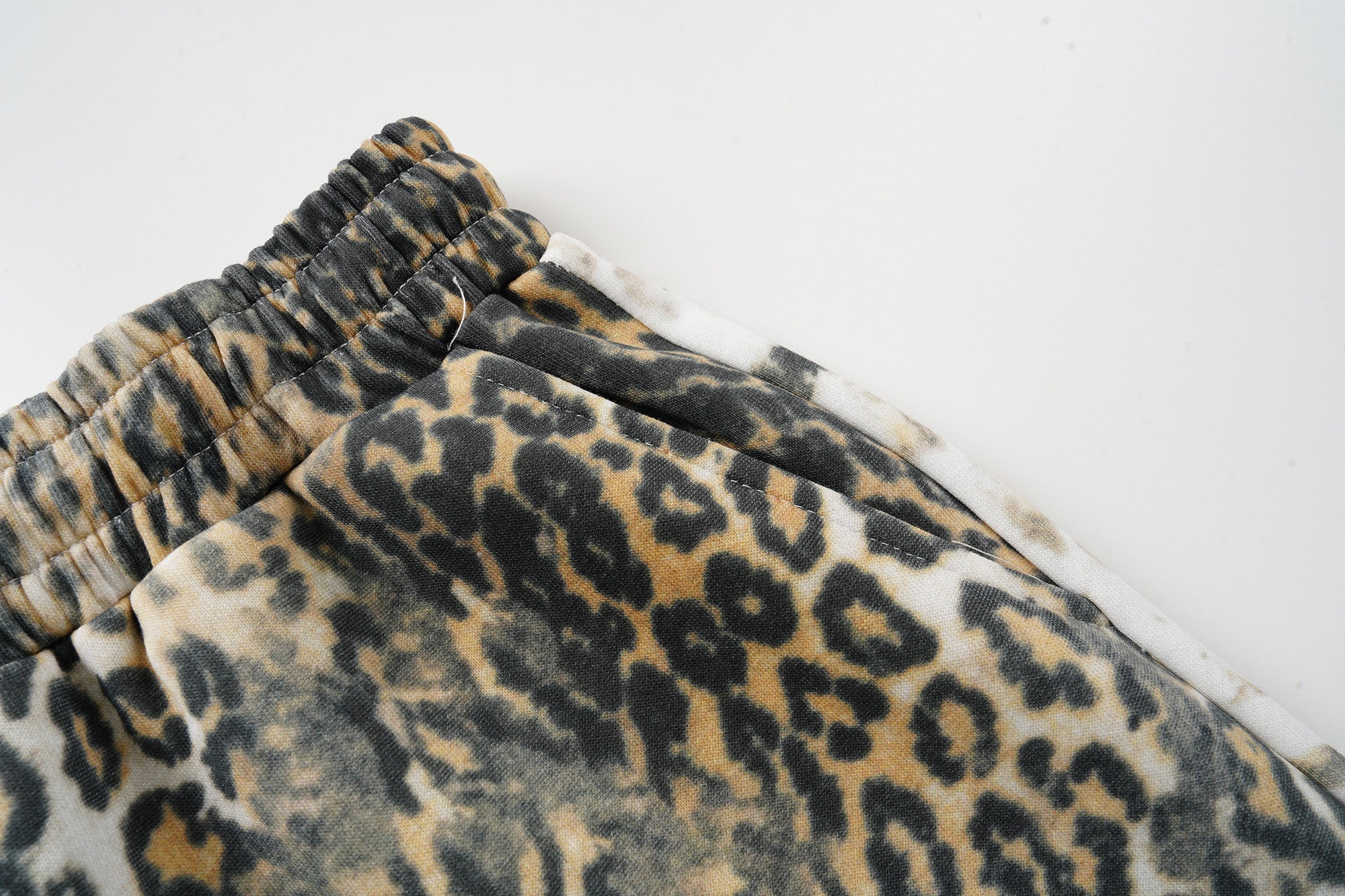 Leopard Print Wide-Leg Pants | Vintage Wash Streetwear
