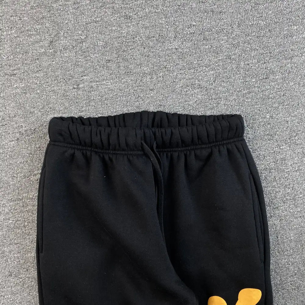 Syna World Black Yellow Graffiti Print Jogger Pants