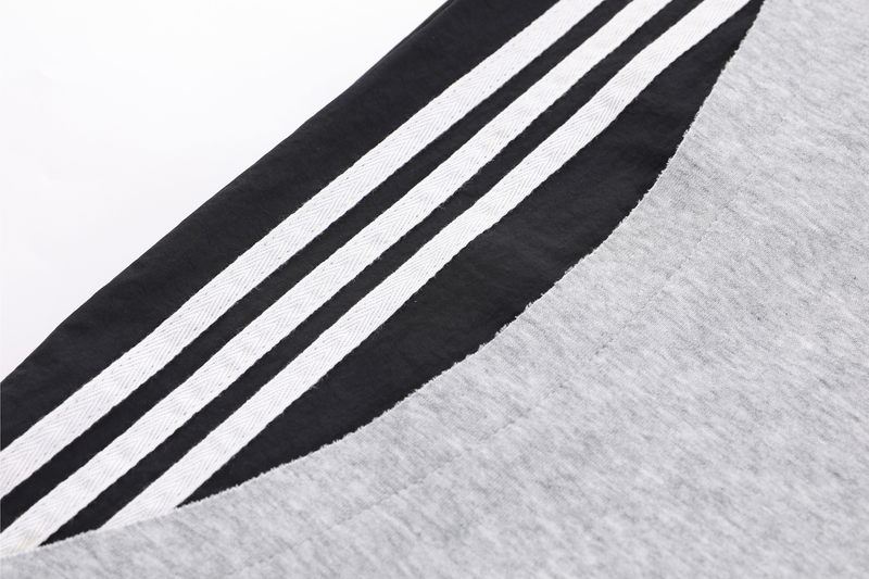 Double-Waist Stripe Wide-Leg Sweatpants | Oversized Streetwear