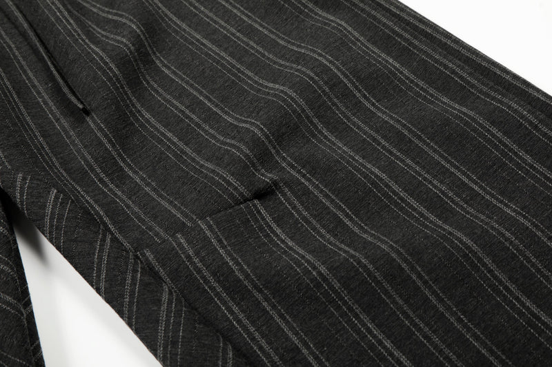 Omirad Striped Wide-Leg Pants | Pleated Pinstripe Trousers