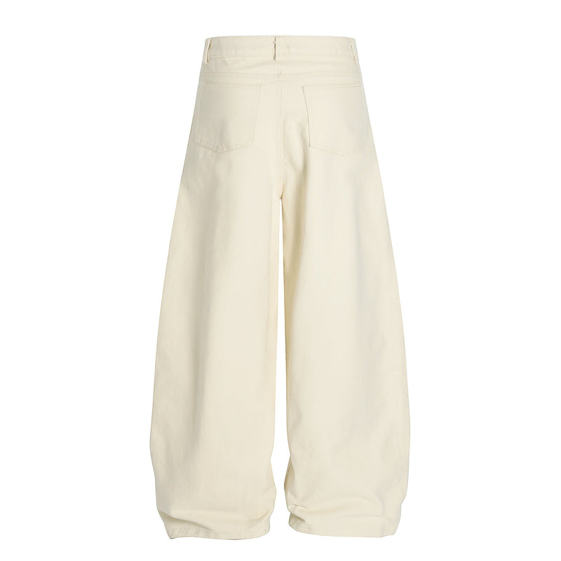 Wide-Leg Pleated Canvas Pants | Oversized Streetwear Trousers