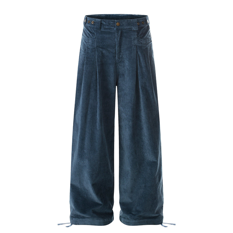 Omirad Wide-Leg Corduroy Trousers | Pleated Relaxed Fit