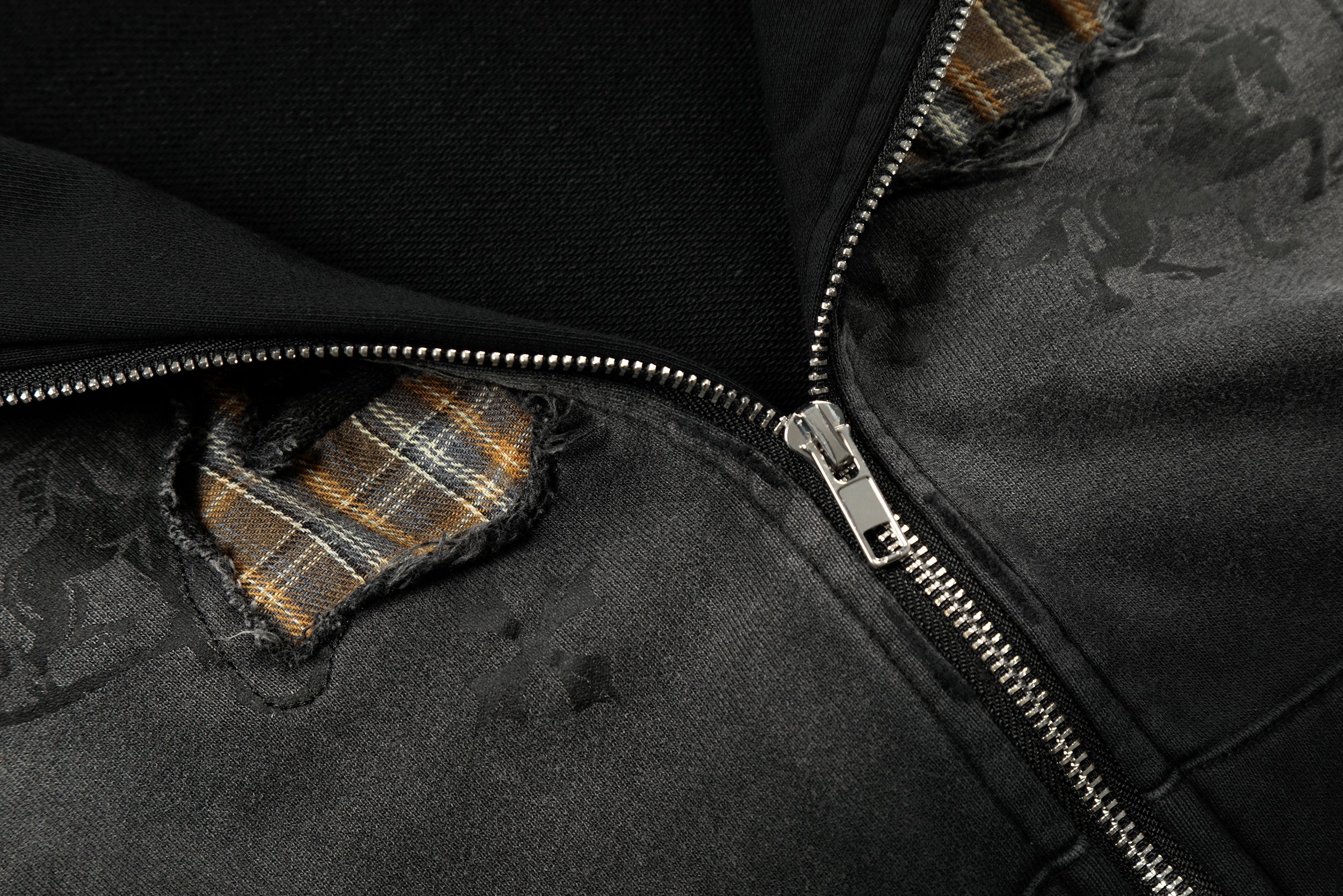 Gradient Washed Graphic Zip-Up Hoodie | Number 23 Street Style