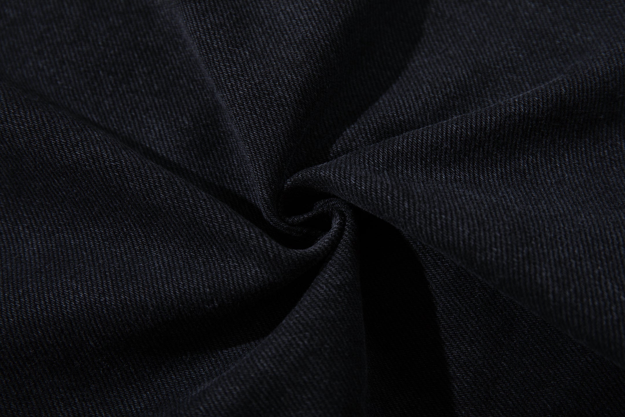 Omirad Shredded Ribbed Black Wide-Leg Cargo Jeans