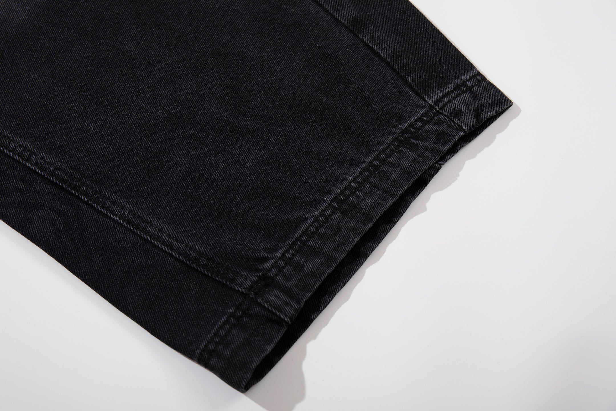 Omirad Scratch Fade Wide-Leg Jeans | Washed Black Denim