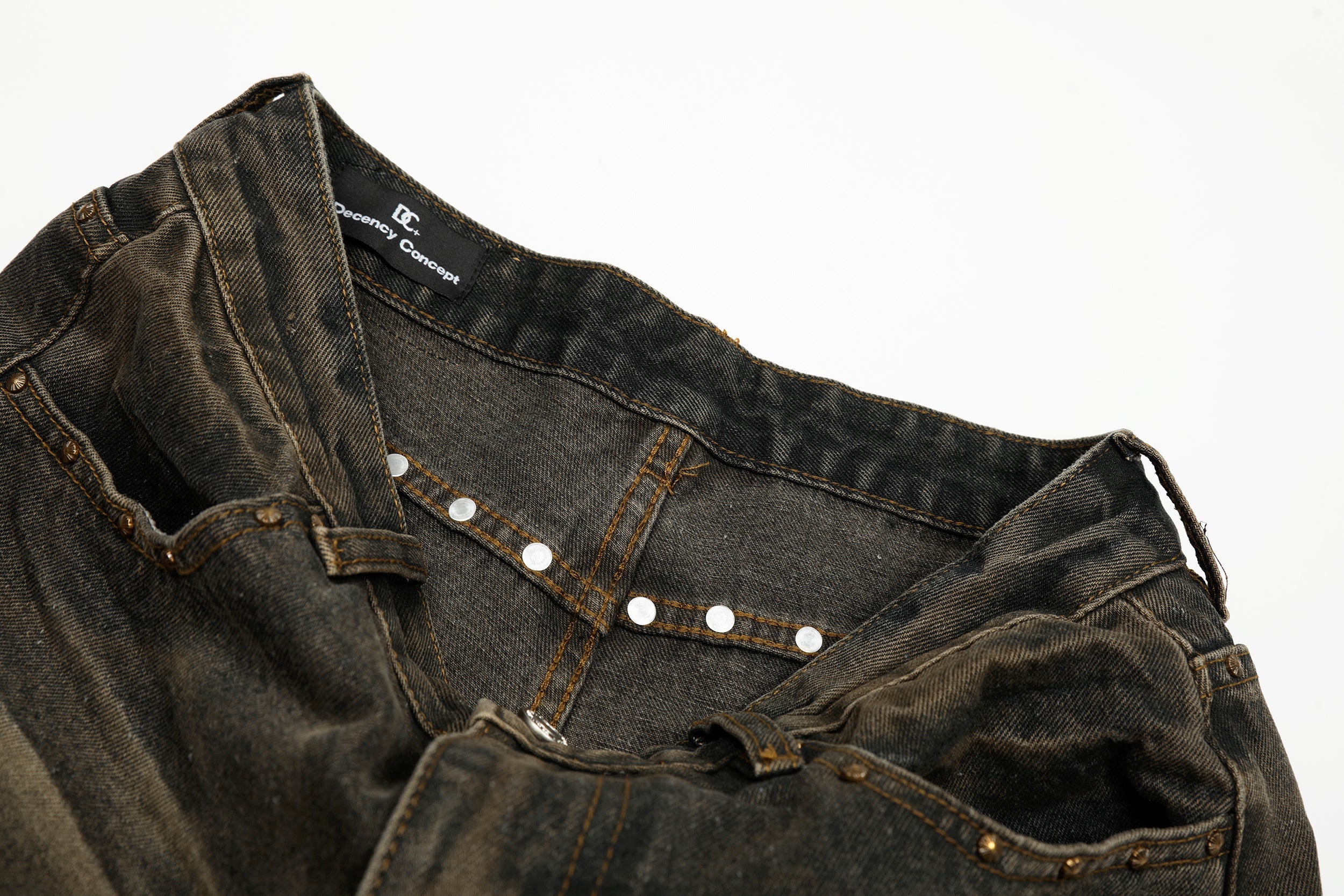 Omirad Retro Fade Wide-Leg Jeans | Vintage Wash Streetwear