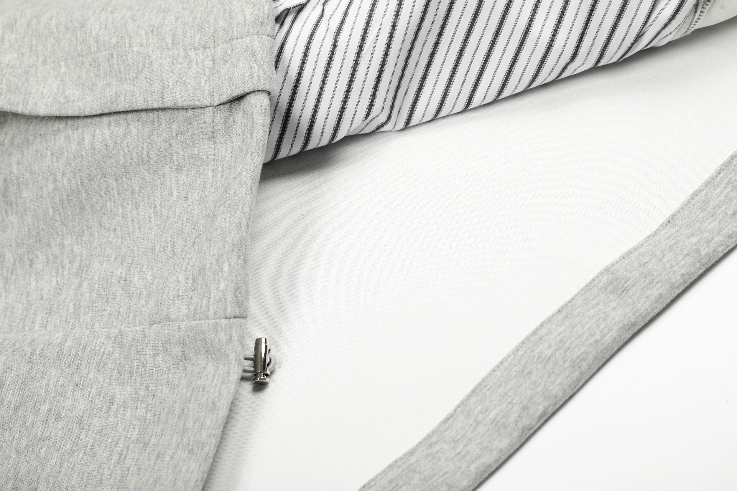 Double-Breasted Layered Stripe Jacket | Cotton Streetwear