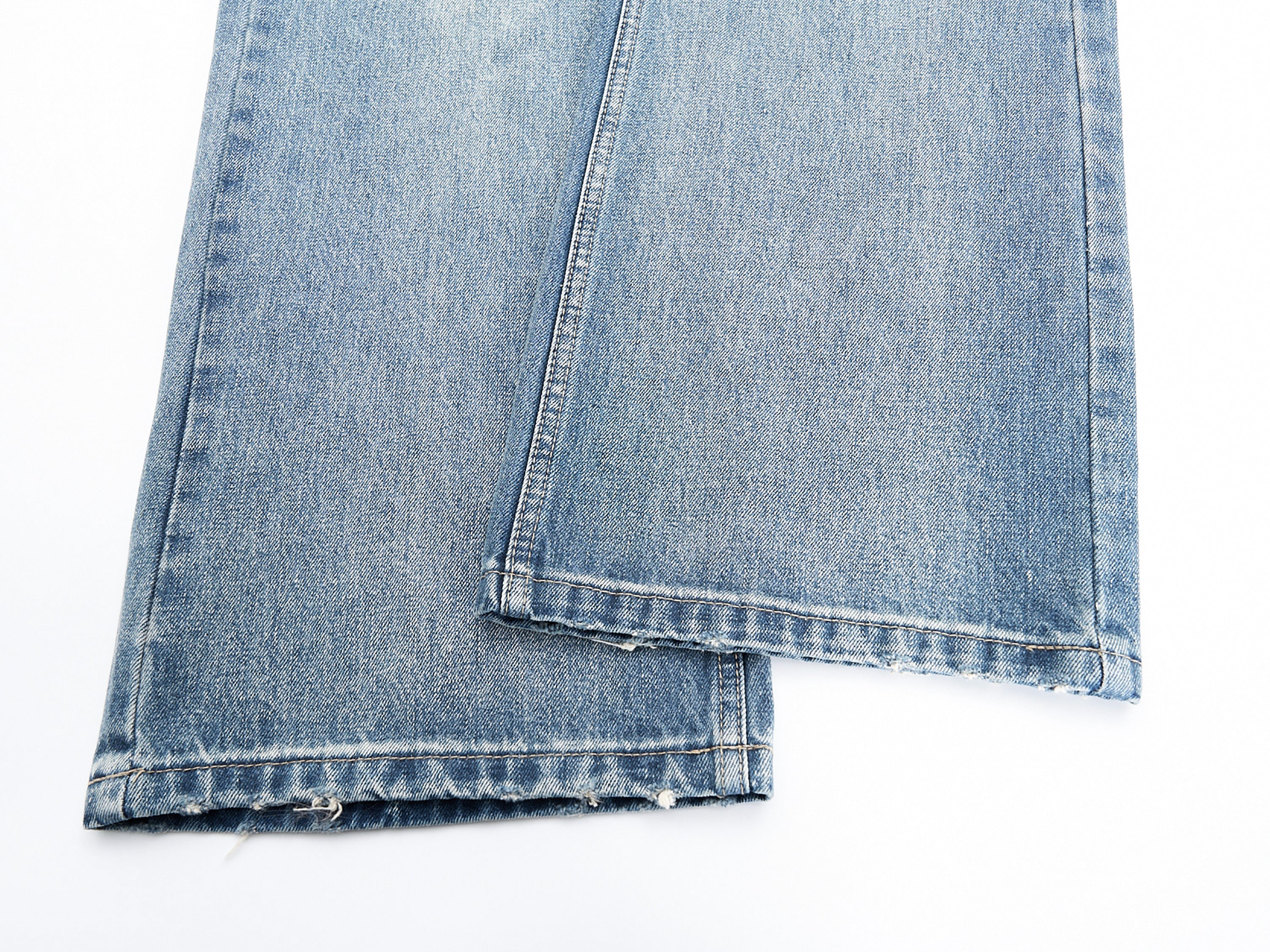 Omirad Washed Wide-Leg Jeans | Vintage Whiskered Denim