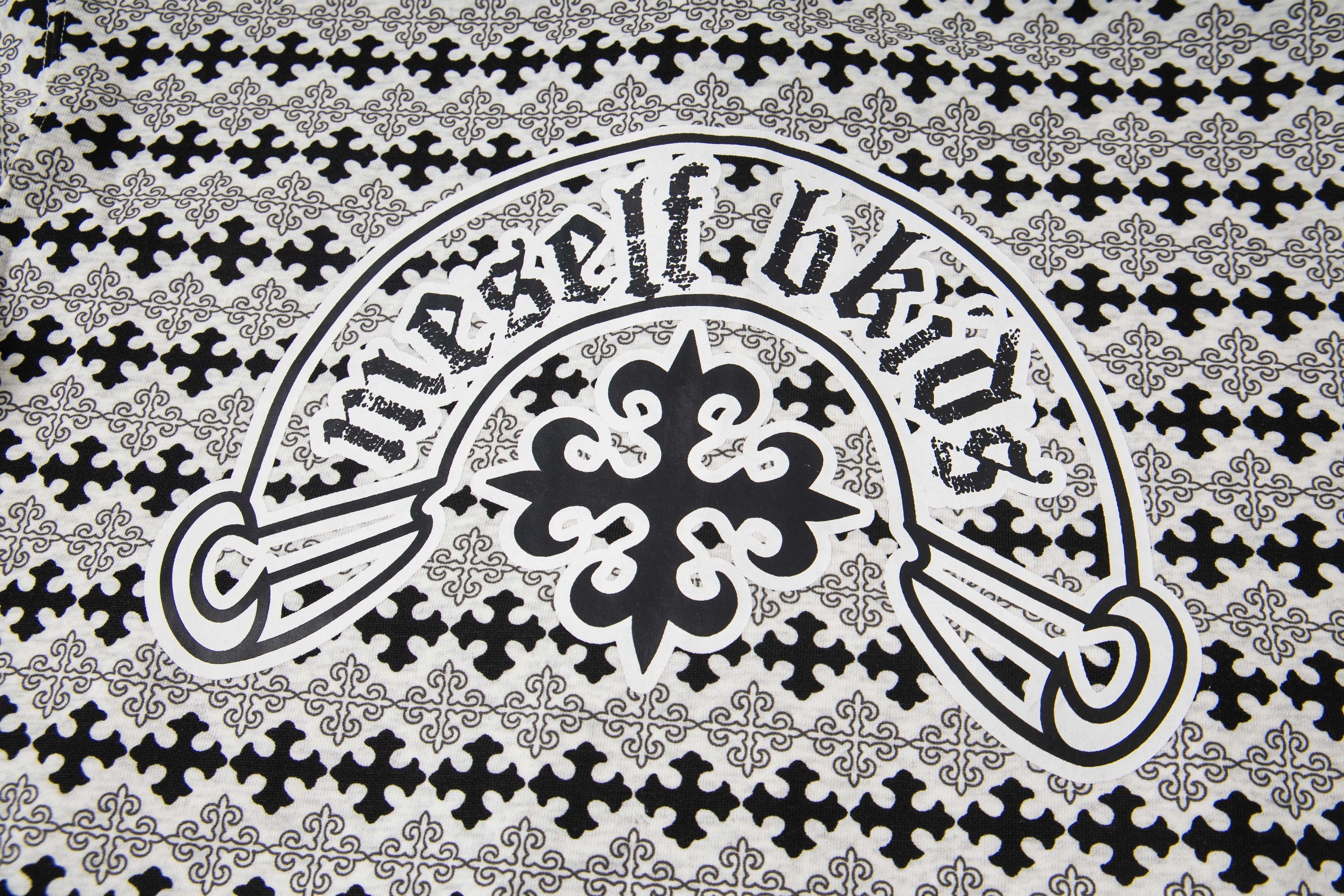 Gothic Cross Pattern Full-Zip Hoodie | Y2K Streetwear