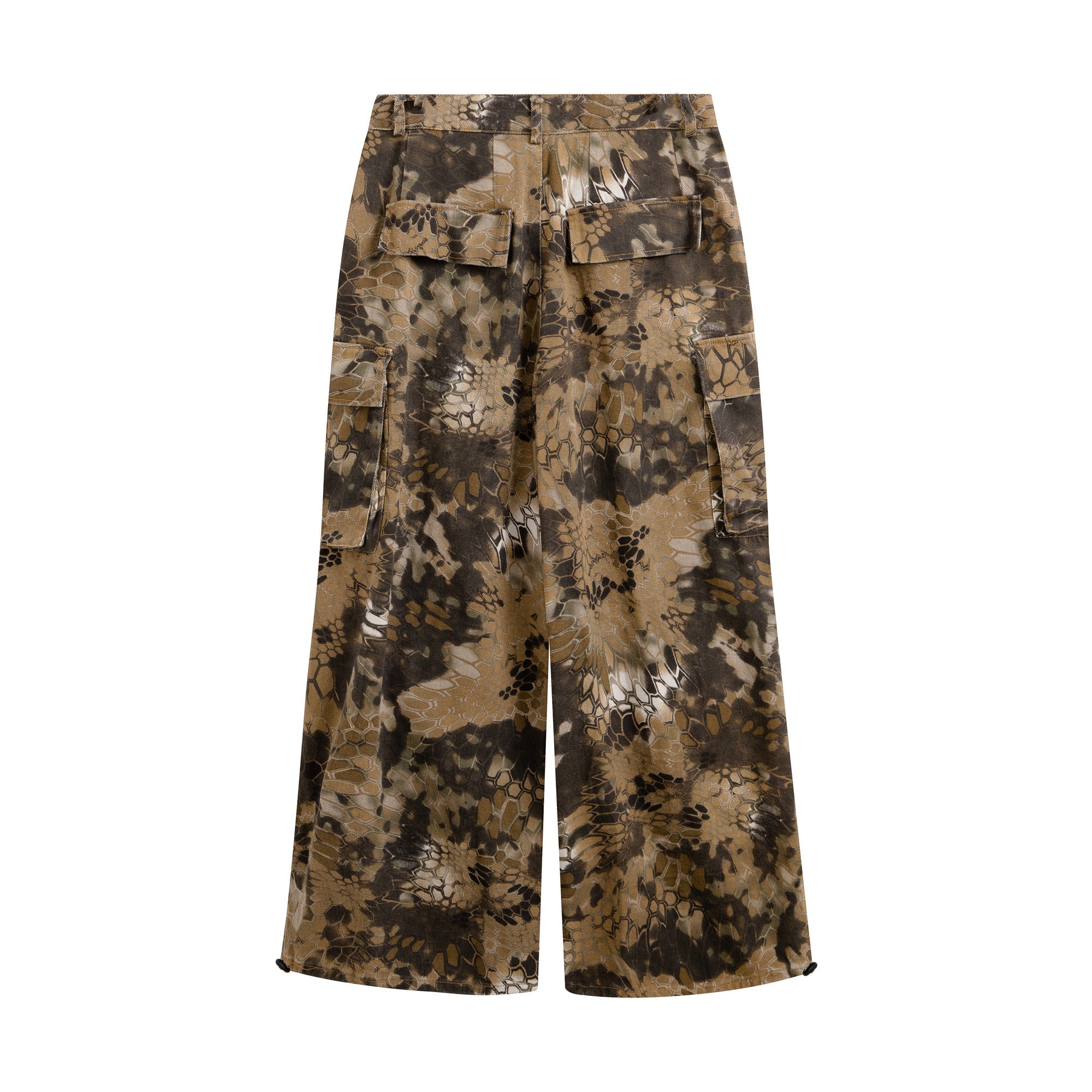 Snakeskin Camo Cargo Pants | Wide-Leg Streetwear