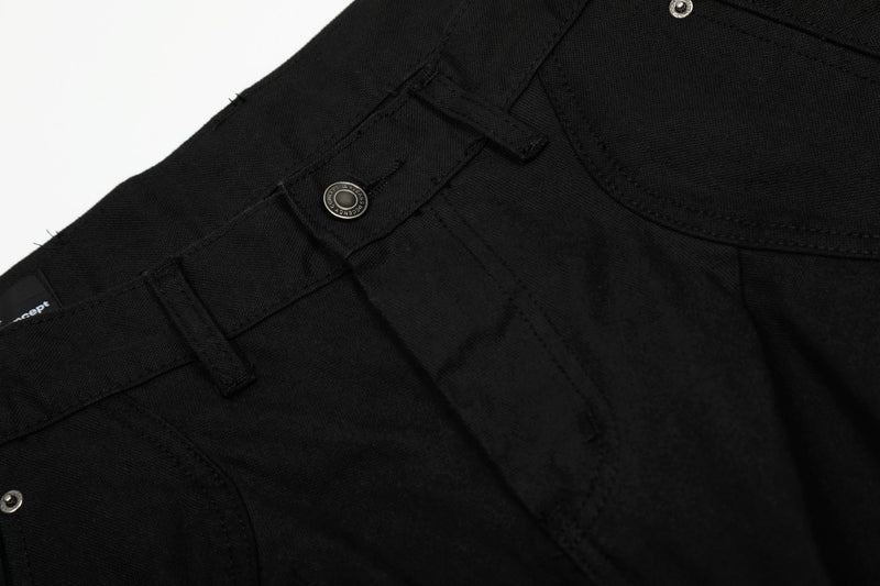 Sculpted Wide-Leg Pants | Curved Panel Cotton Trousers