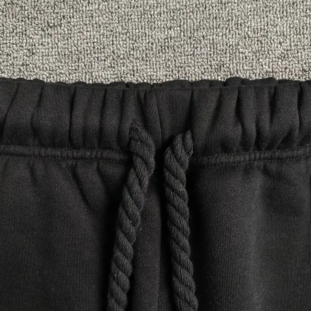 Syna World Black Letter Print Drawstring Jogger Pants