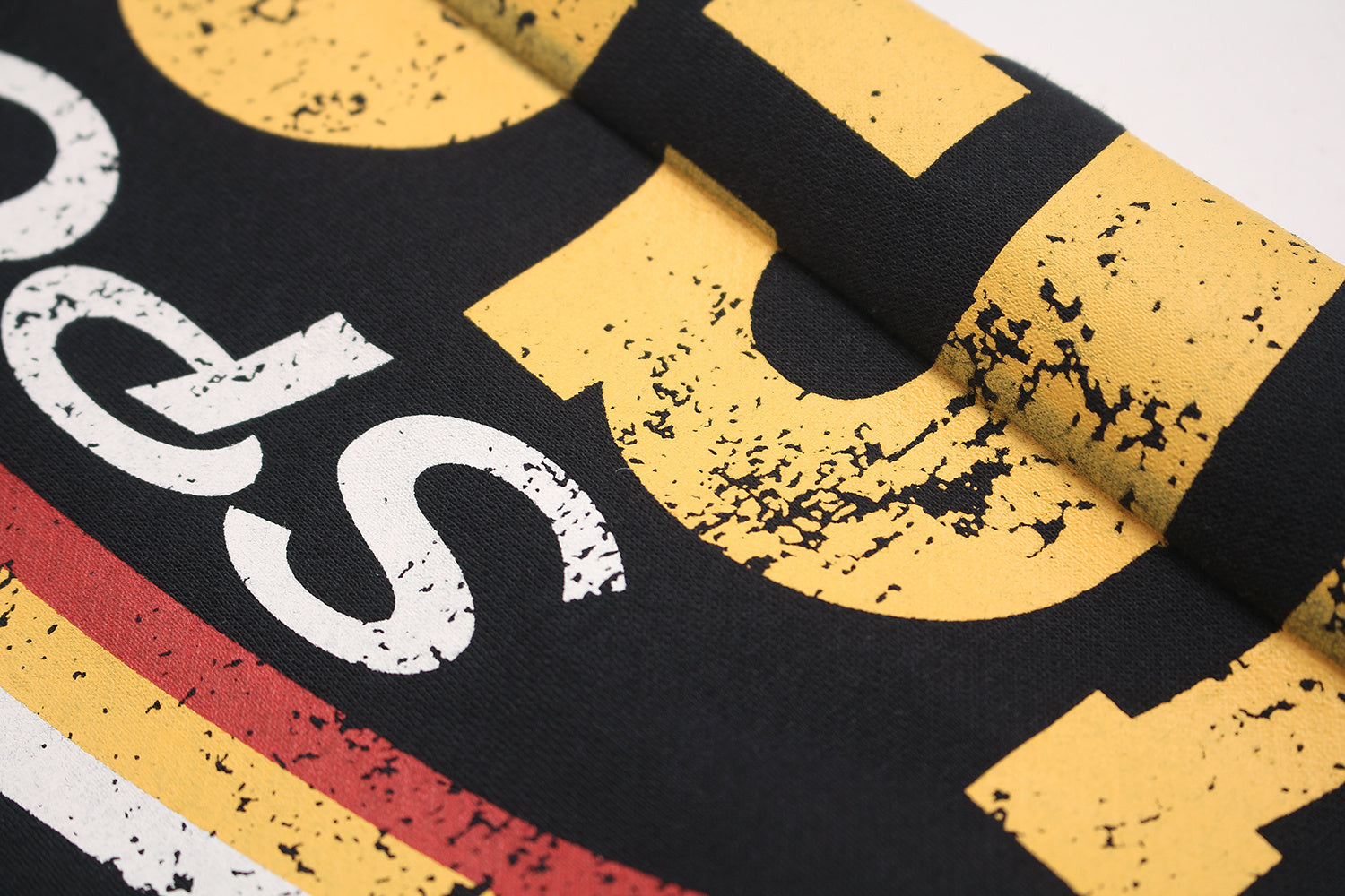 Fleece-Lined Wide-Leg Sweatpants | Distressed Sports Letter Print
