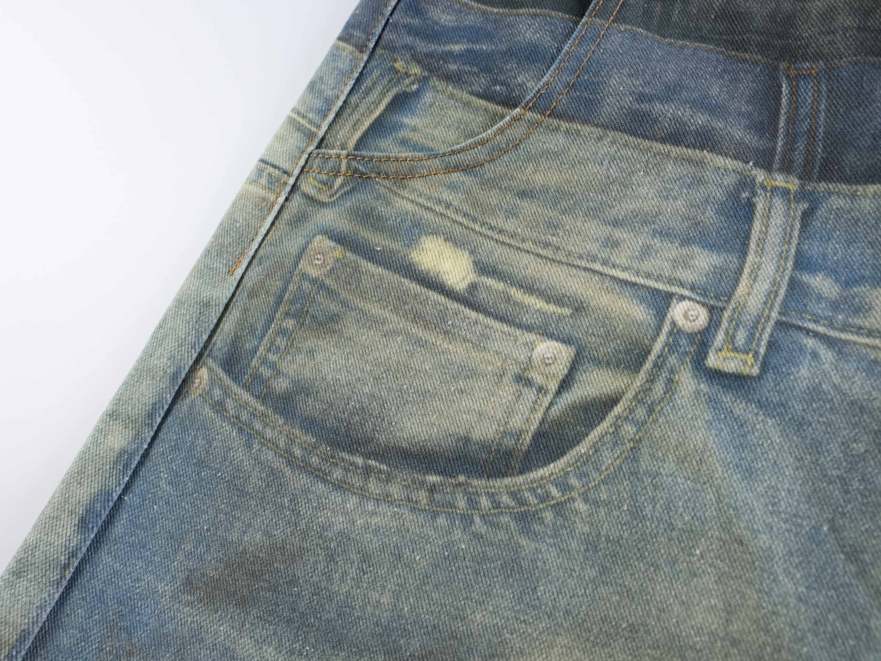 Omirad Layered Fade Distressed Balloon Jeans | Wide Leg Denim