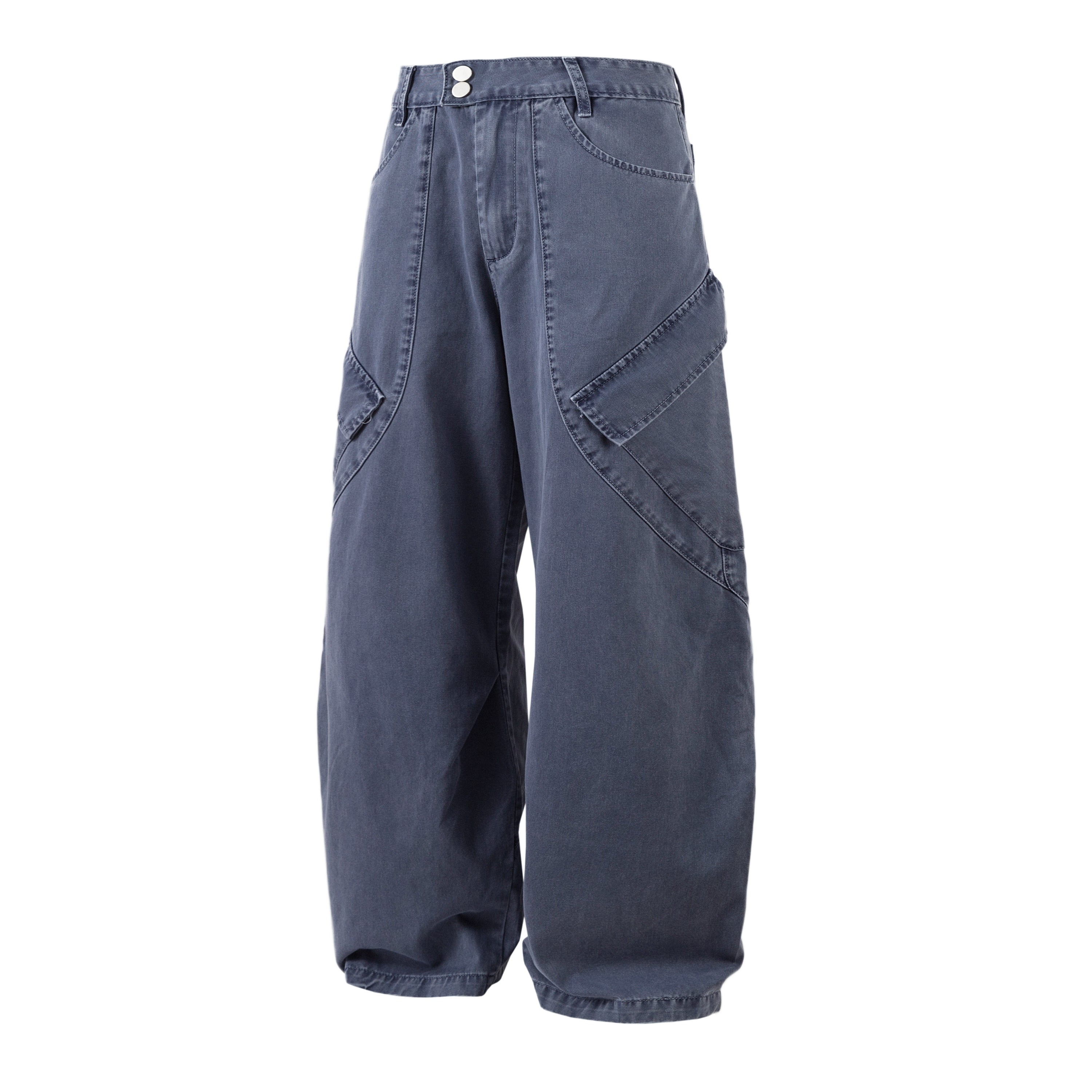 Omirad Curved-Cut Barrel Denim Pants | 100% Cotton Streetwear