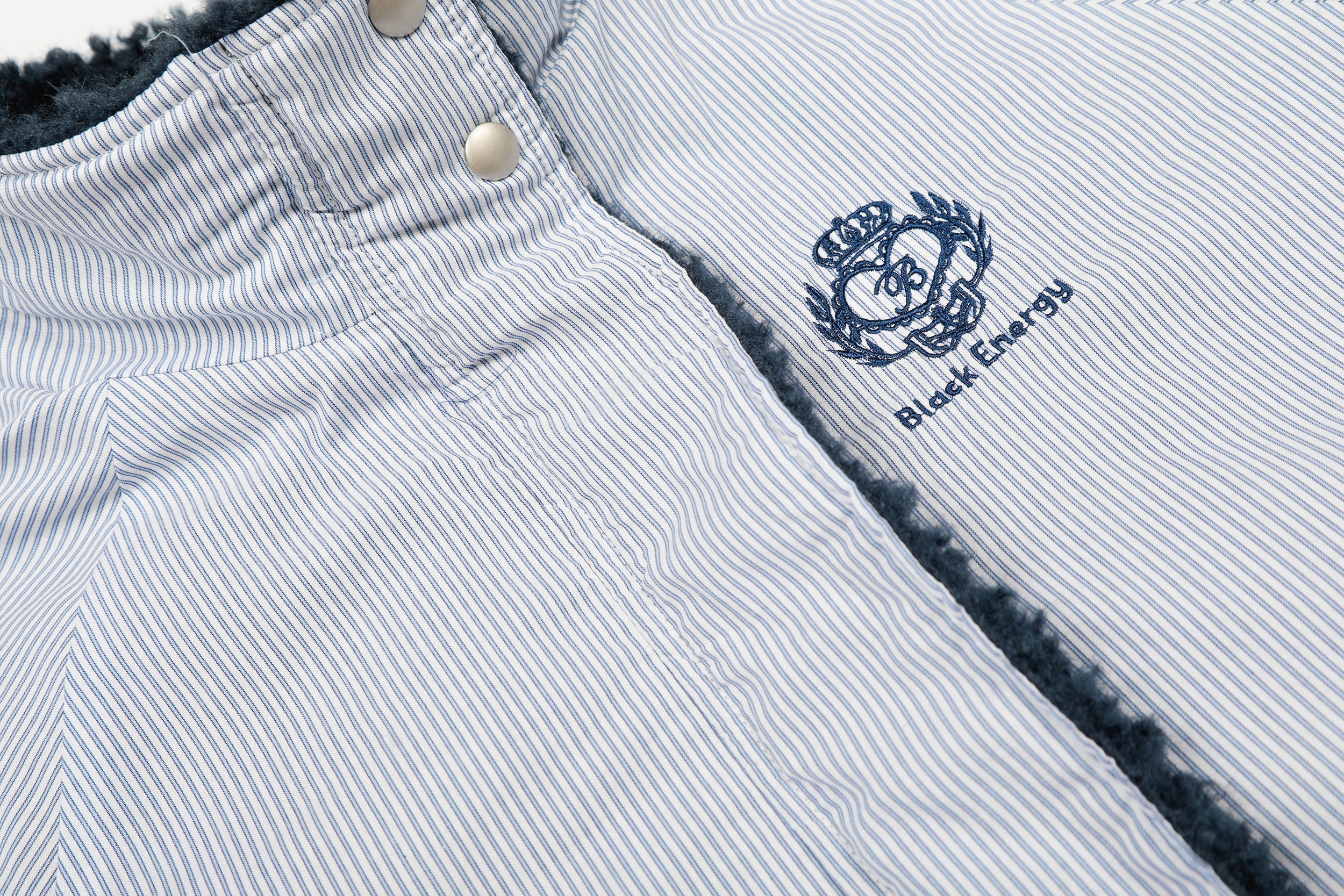 Reversible Sherpa & Striped Corduroy Jacket | Cropped Fit