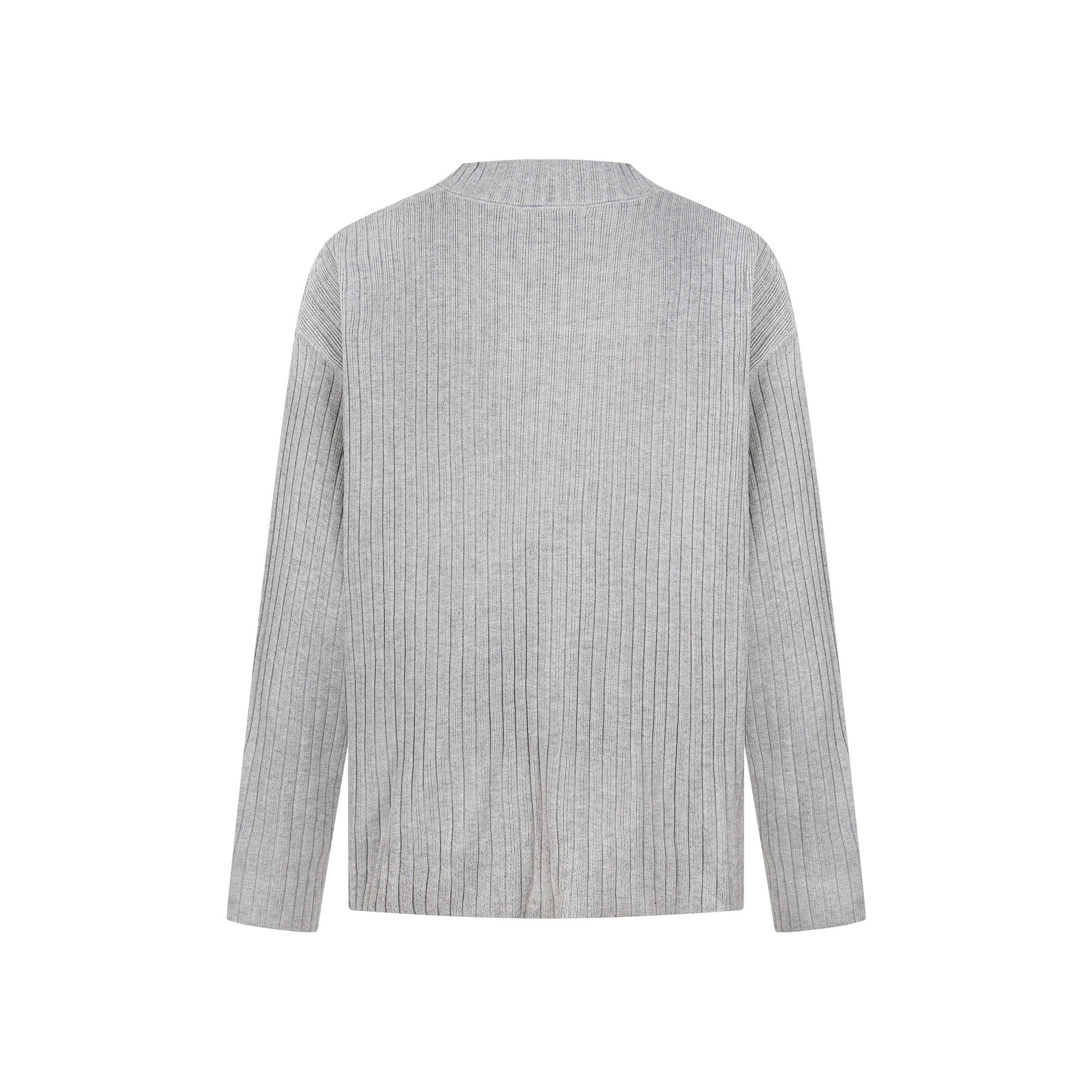 Vintage Graphic Ribbed Knit Top | Number 12 V-Neck Sweater