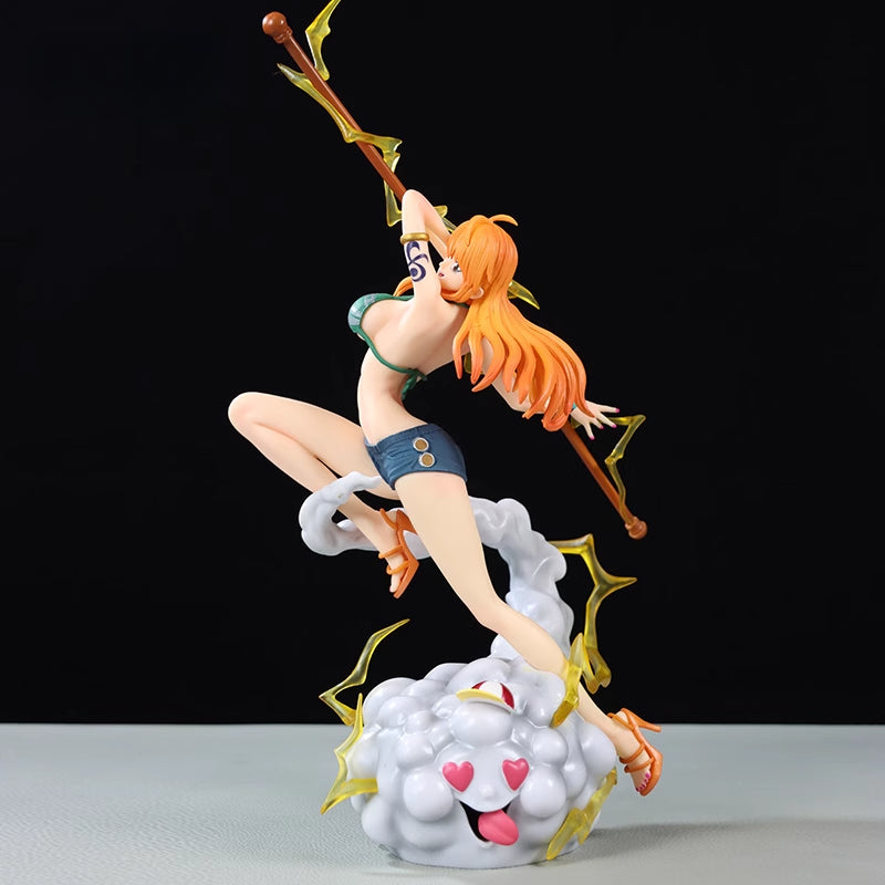 Nami Action Figurine – 28cm with Electric Sparks and Staff, Limited Edition – One Piece Collectible