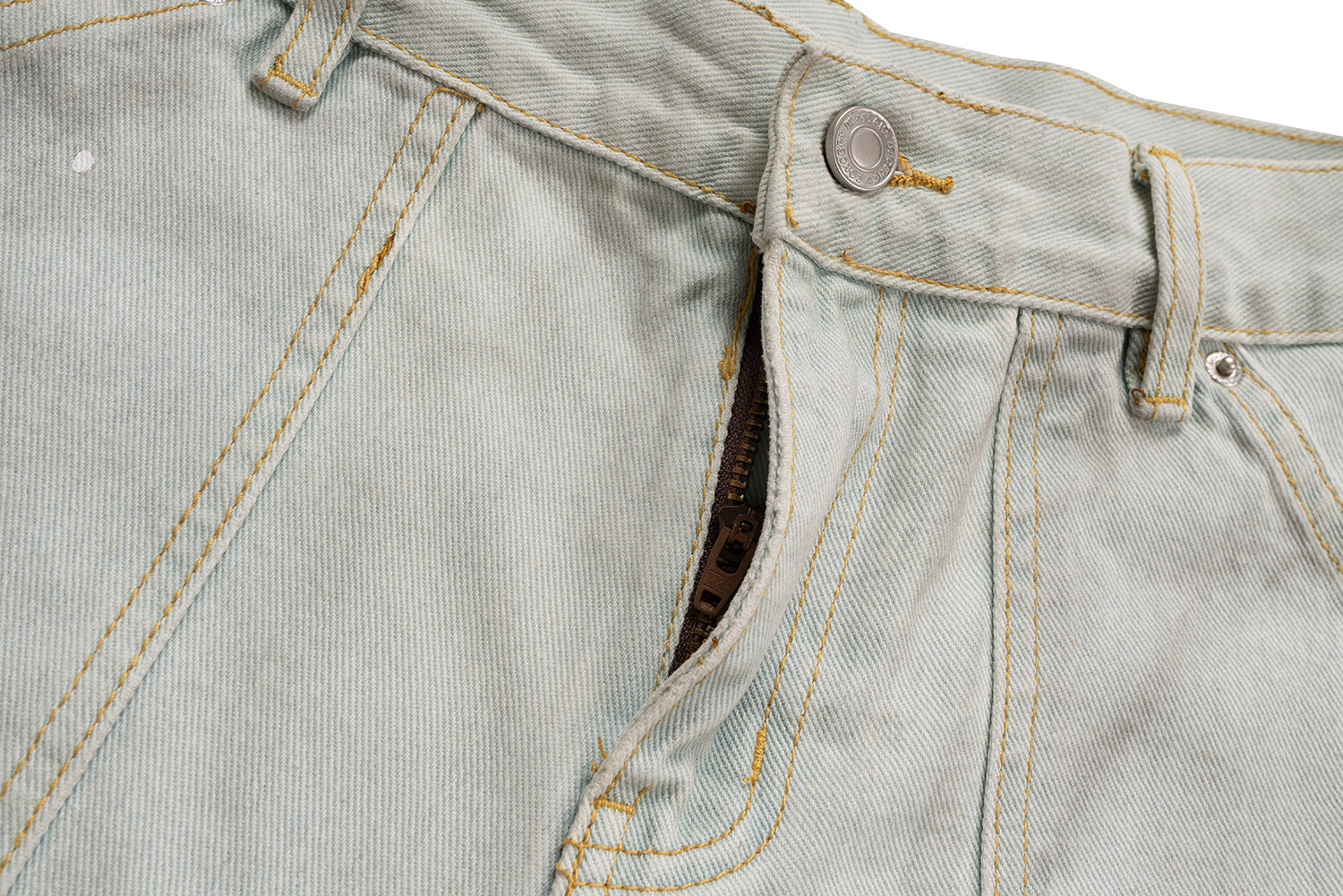 Omirad Distressed Painter-Wash Wide-Leg Jeans | 100% Cotton
