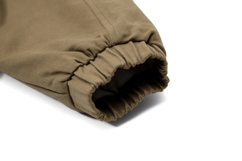 Fur-Lined Cropped Bomber Jacket | High-Neck Cotton Utility