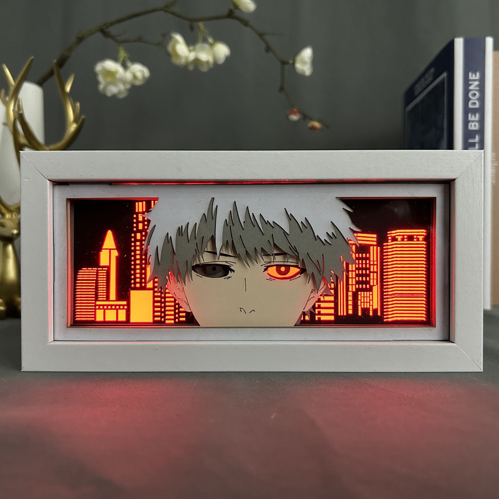 Tokyo Ghoul Anime-Leuchtkasten – Kaneki Ken 3D-Effekt, einstellbares LED-Licht in 16 Farben