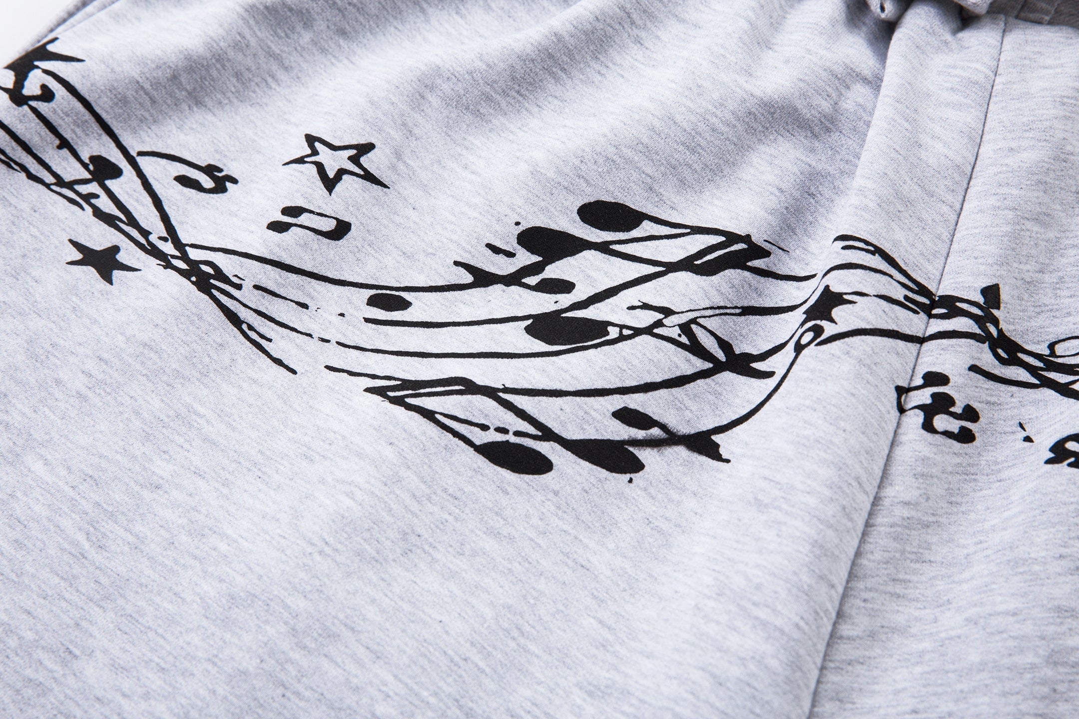 Music Note Graphic Wide-Leg Sweatpants | Streetwear Comfort