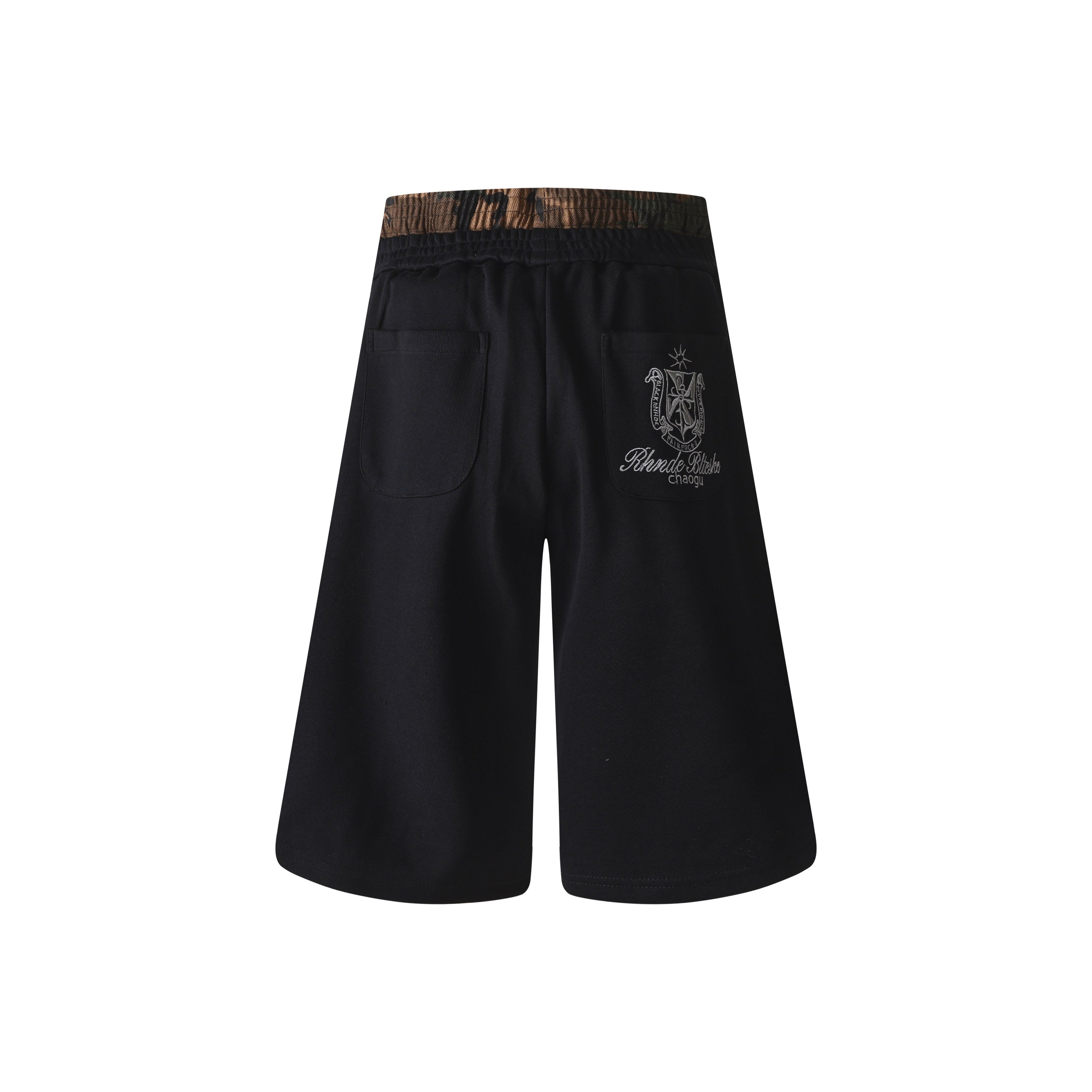Omirad Leopard Trim Wide-Leg Shorts | Y2K Streetwear