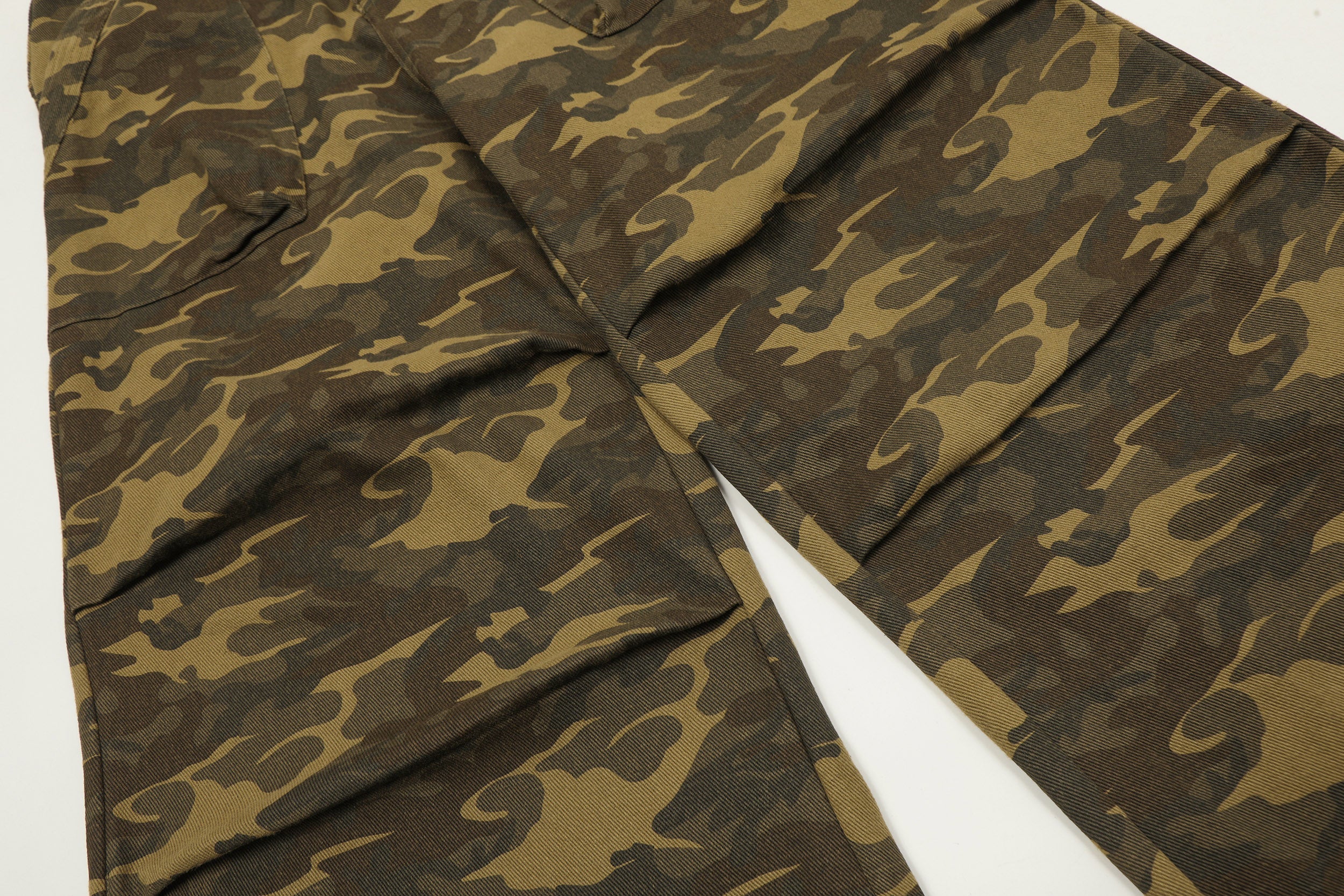 Omirad Washed Camo Wide-Leg Pants | 100% Cotton Streetwear