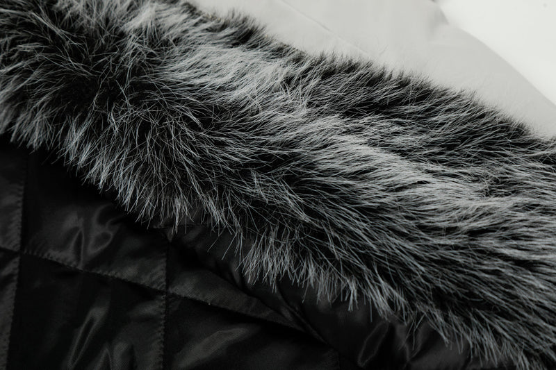 Faux Fur Hood Utility Bomber Jacket | Omirad