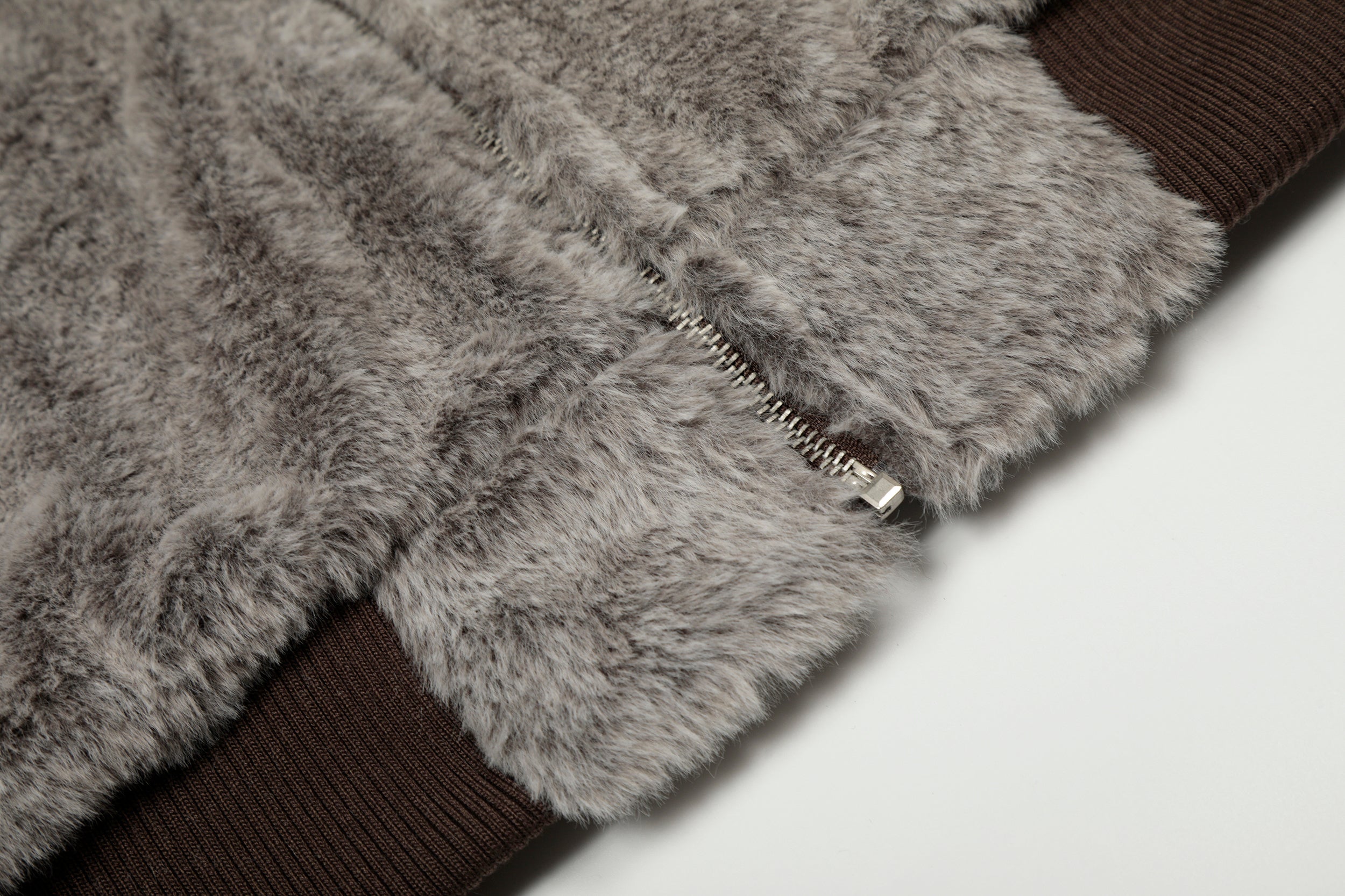 Wool Blend Fleece Hooded Bomber Jacket | Omirad