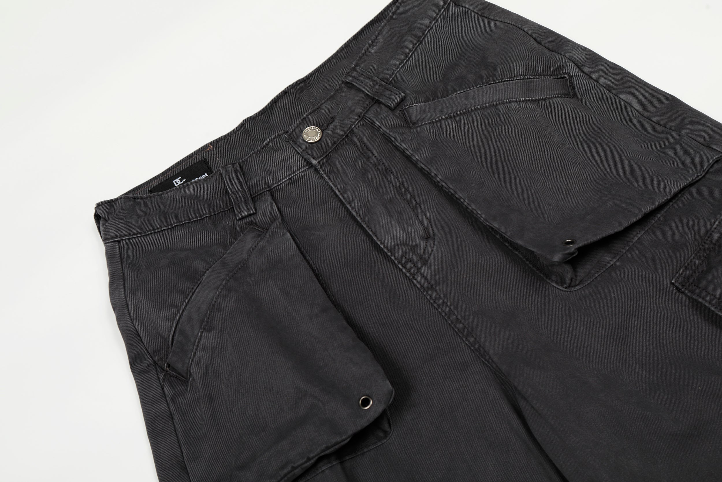 Heavy Cargo Pocket Wide-Leg Pants | Washed Cotton Streetwear