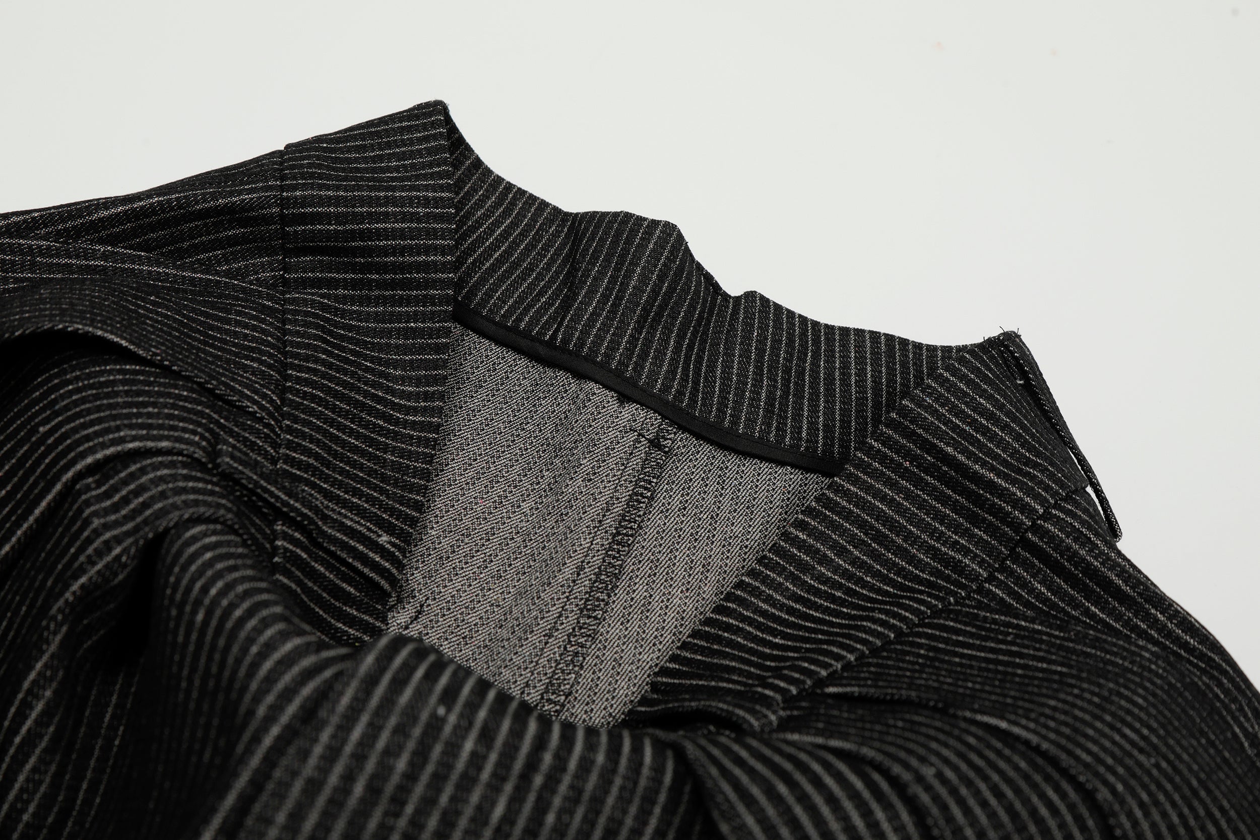 Pinstripe Wide-Leg Pleated Trousers | Relaxed Tailored Fit