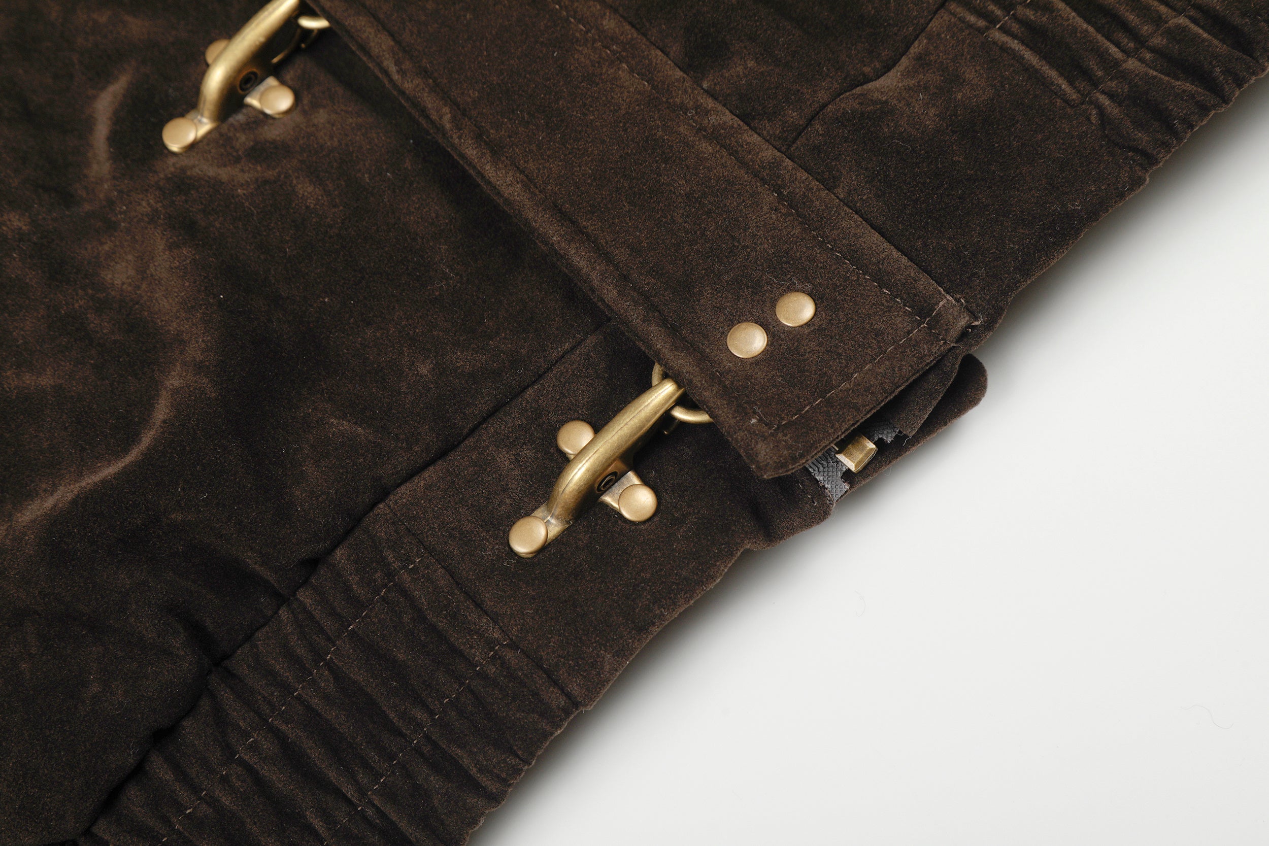 Omirad Embroidered Suede Metal Clasp Bomber Jacket