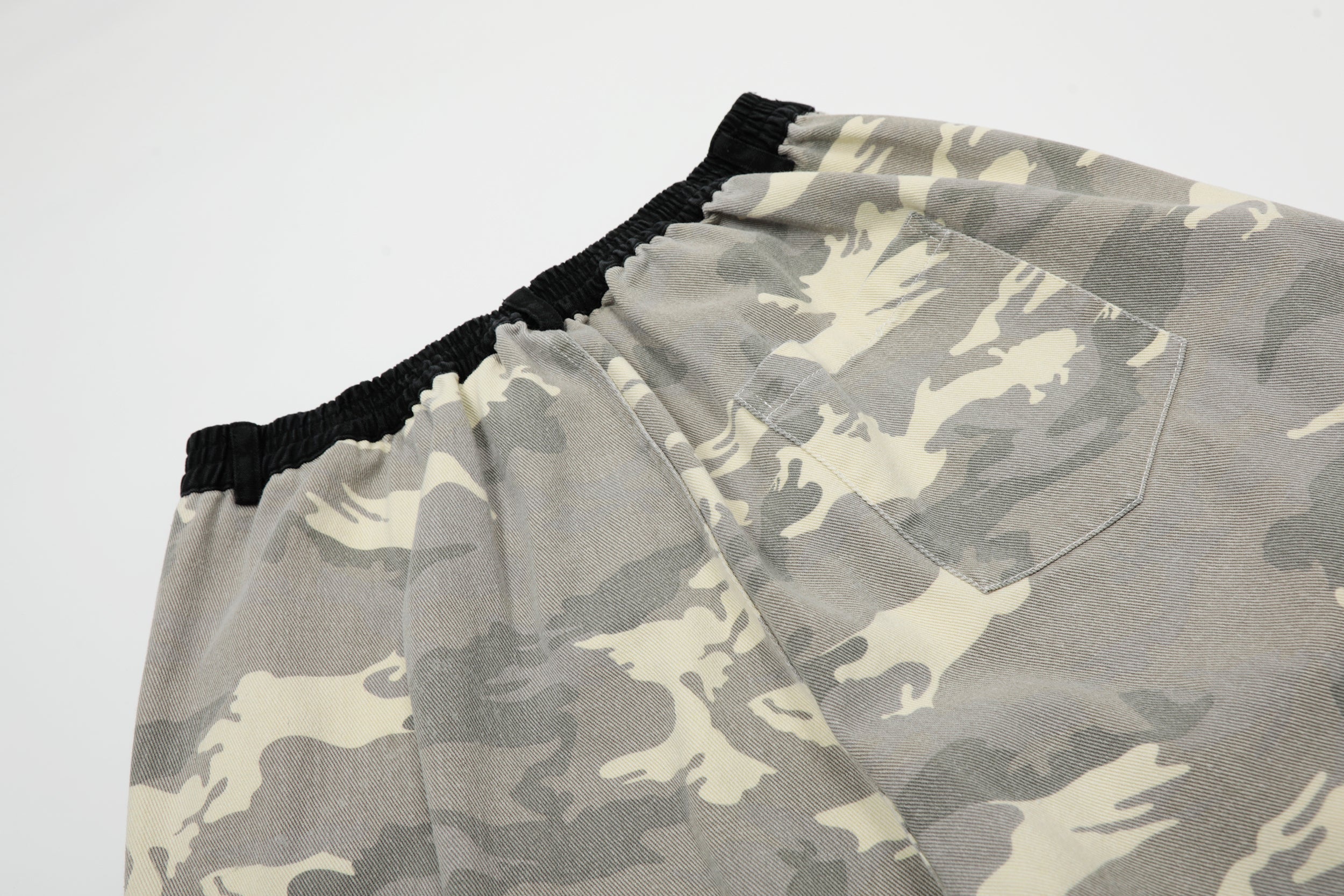 Omirad Camo Distressed Jorts | Wide-Leg Shorts