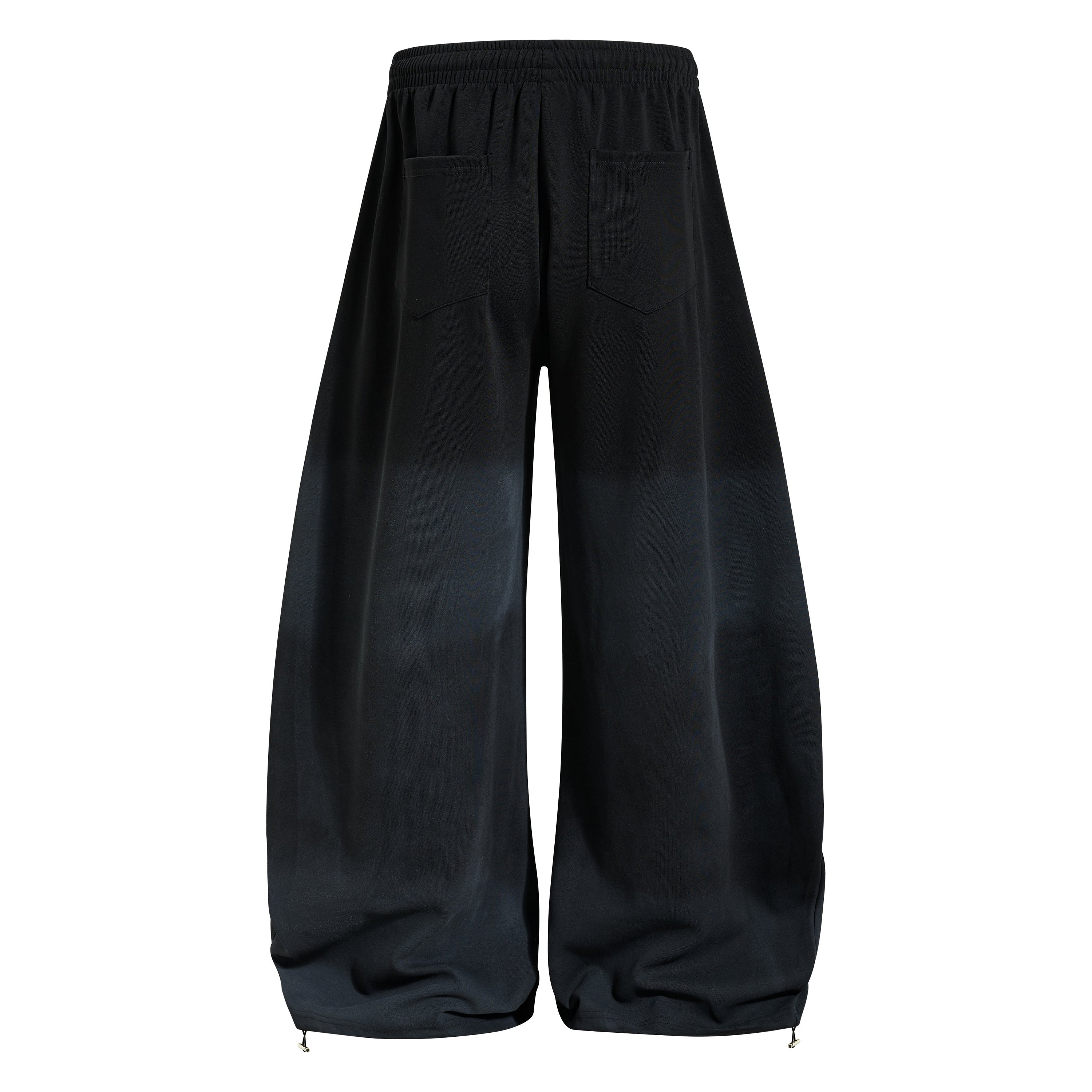 Gothic Cross Script Wide-Leg Sweatpants | Streetwear Joggers