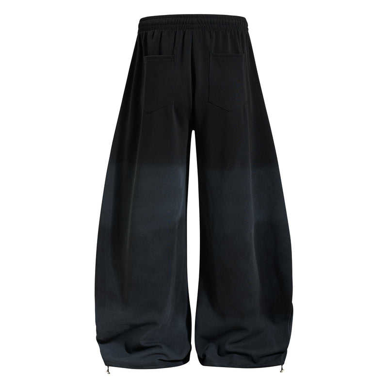 Gothic Cross Script Wide-Leg Sweatpants | Streetwear Joggers