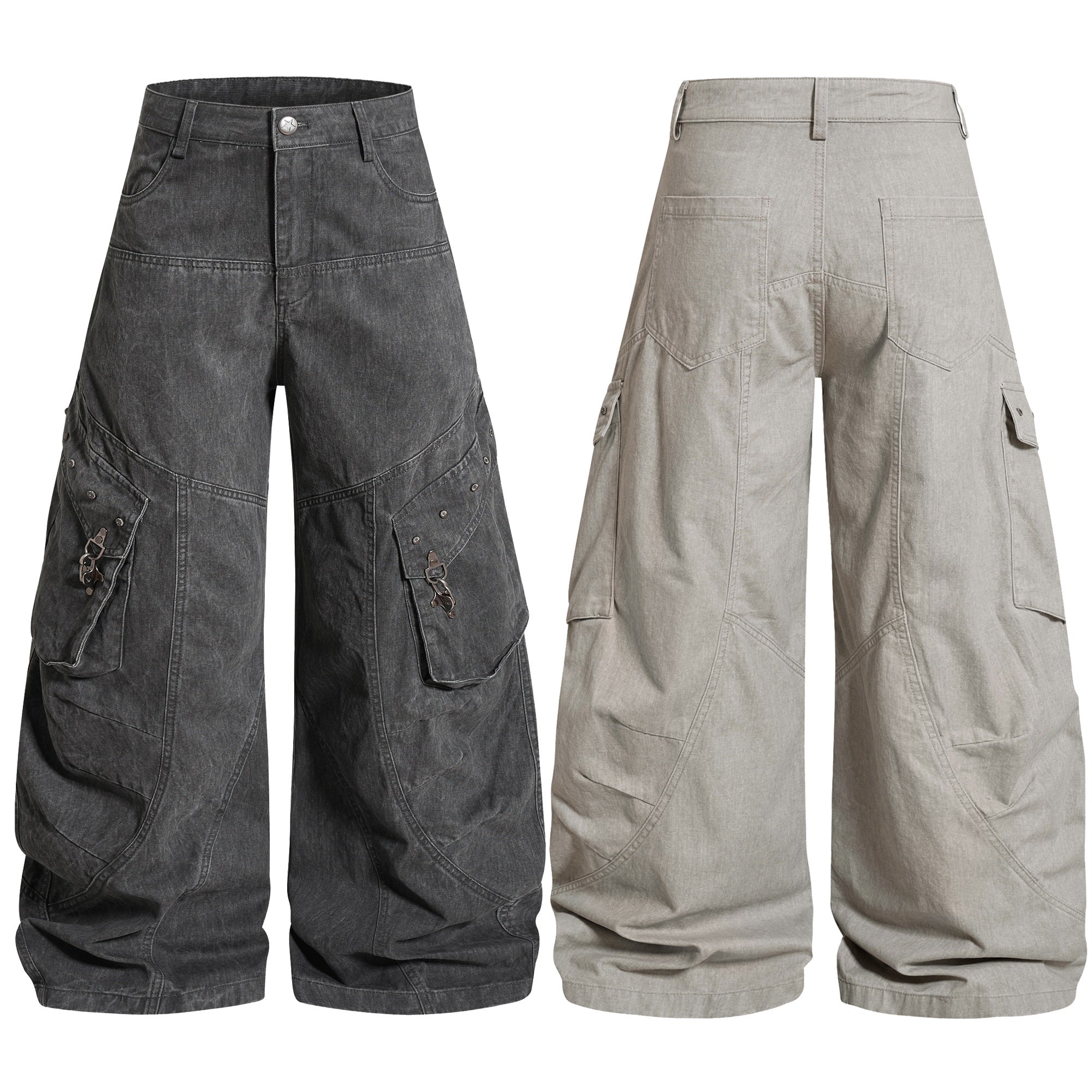 Omirad Utility Balloon Cargo Pants | Wide-Leg Streetwear