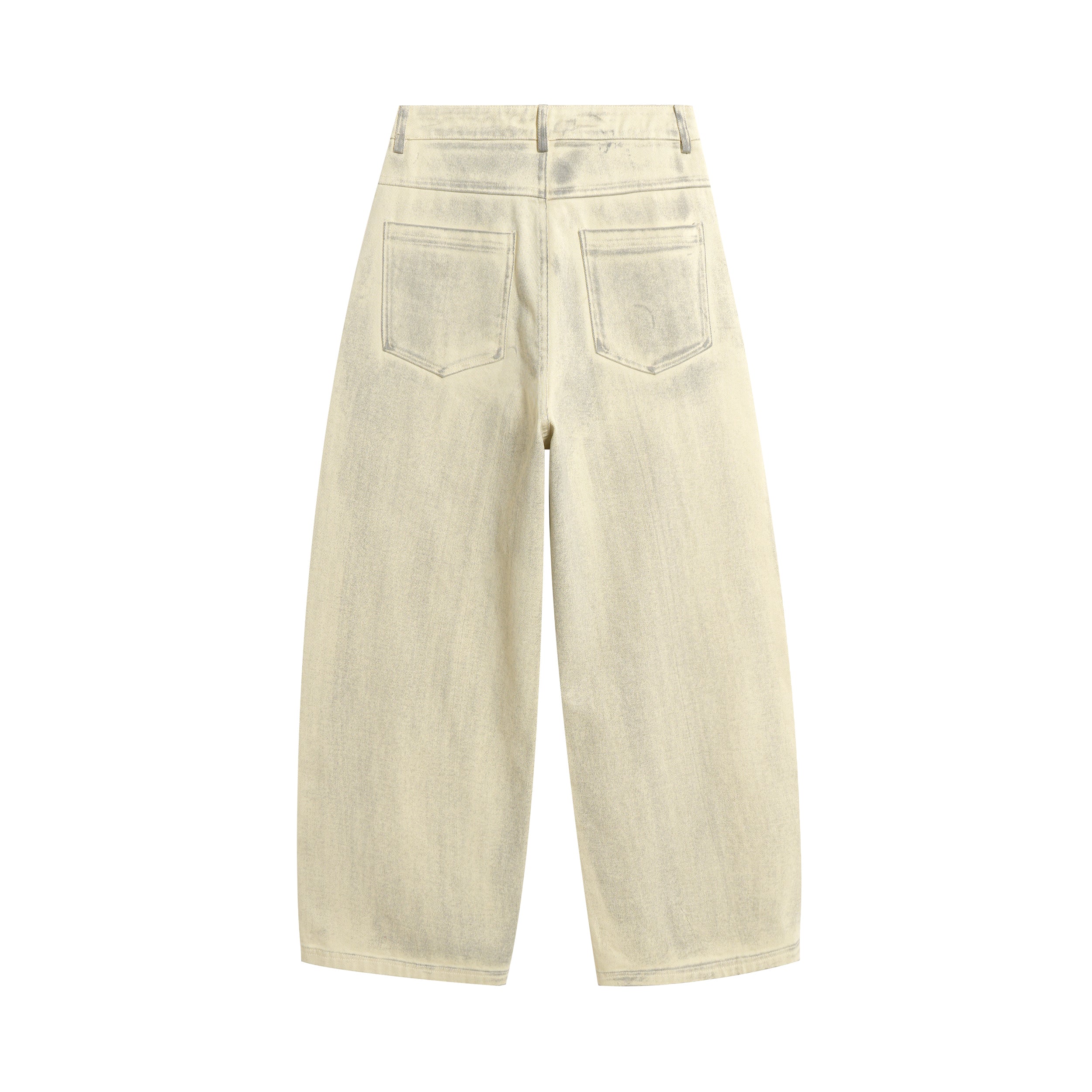 Wide-Leg Embroidered Pocket Denim Pants | Street Luxury