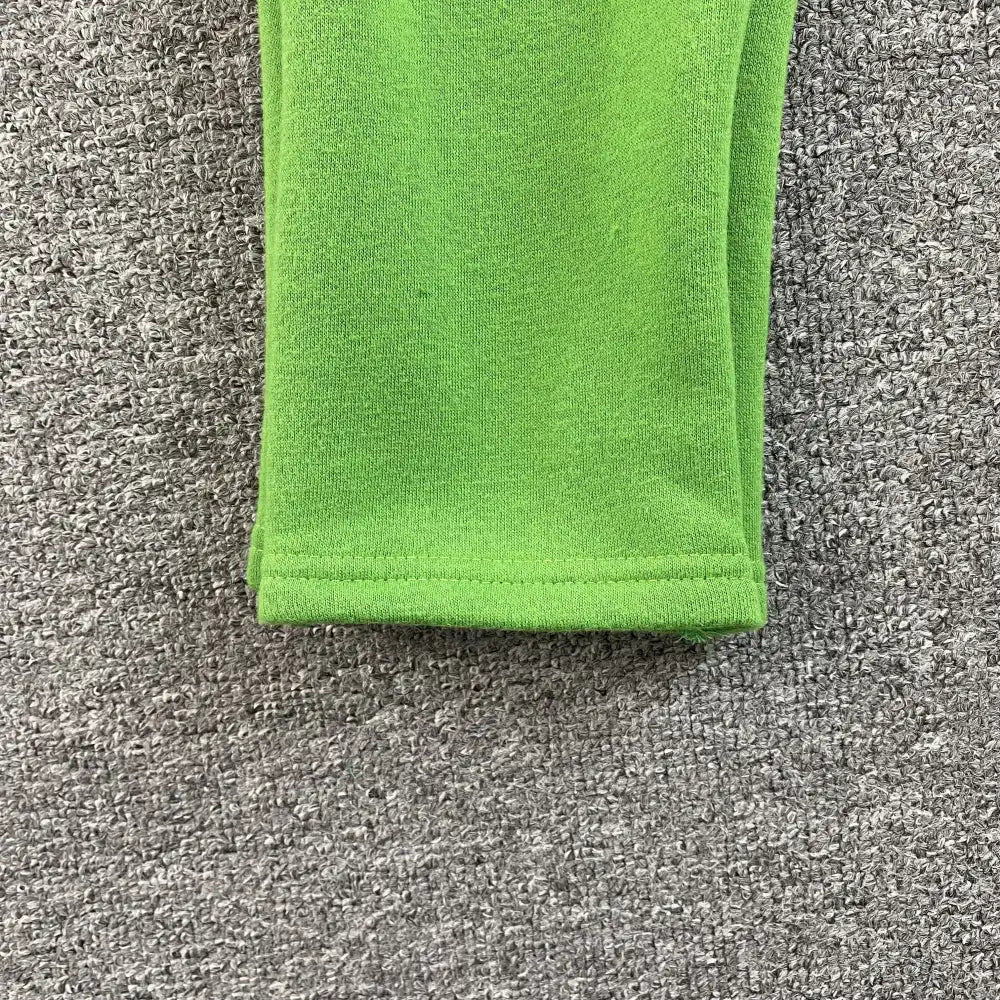 Syna World Green Yellow Letter Print Drawstring Jogger Pants